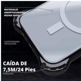 Foto 5 | Funda Transparente Uso Rudo Ultra Bounce Para Iphone 13 Pro Max Transparente Negro Magsafe