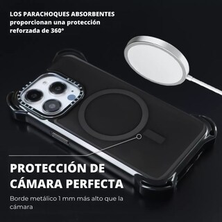 Foto 6 | Funda Transparente Uso Rudo Ultra Bounce Para Iphone 13 Pro Max Negro Magsafe