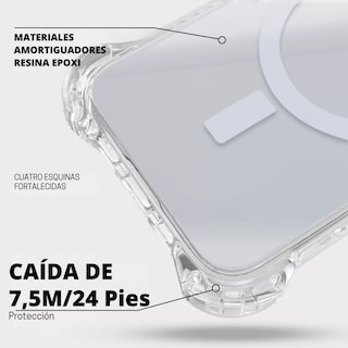 Foto 3 | Funda Transparente Uso Rudo Ultra Bounce Para Iphone 14 Plus/15 Plus Transparente Magsafe