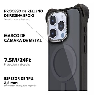 Foto 4 | Funda Transparente Uso Rudo Ultra Bounce Para Iphone 15 Color Negro Magsafe