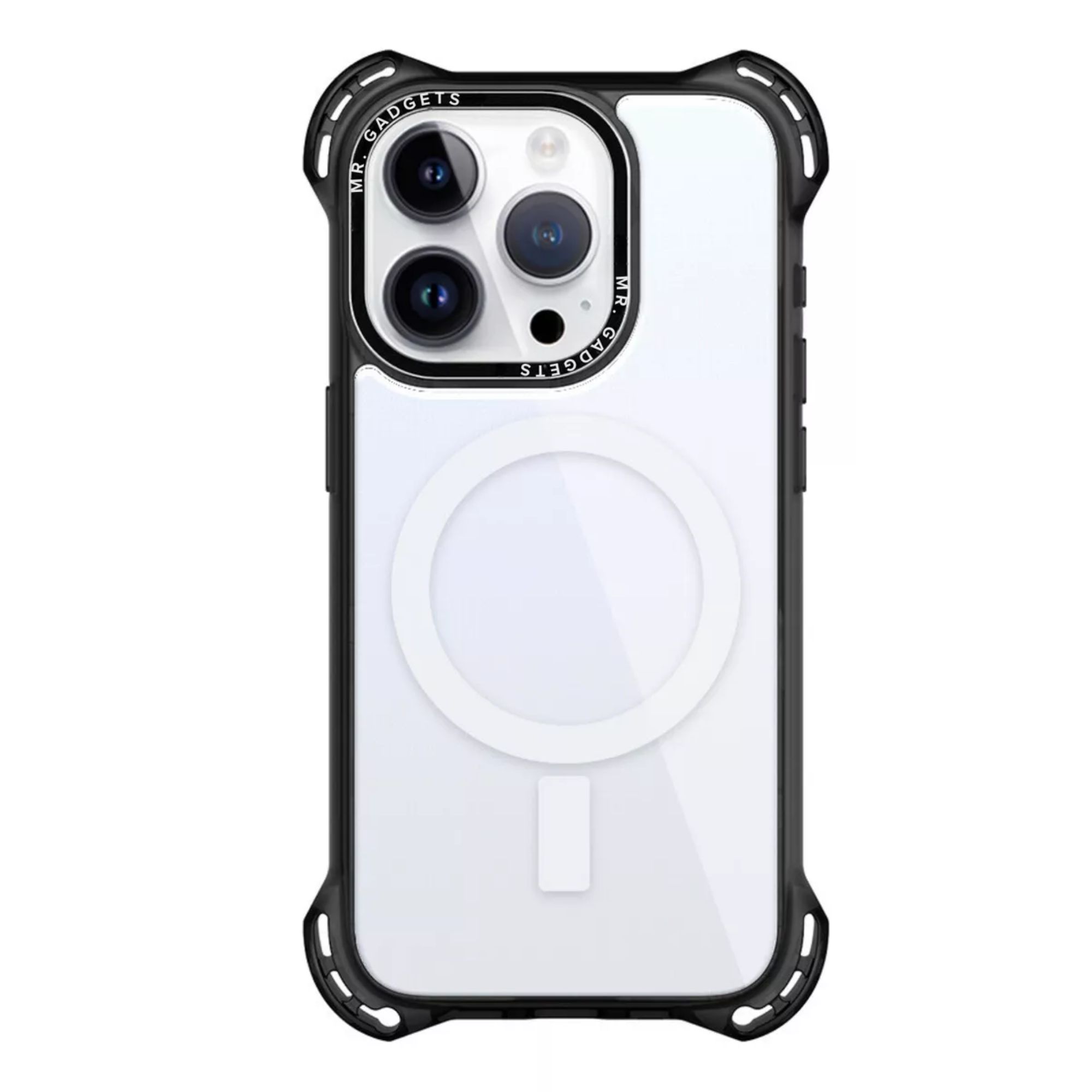 Foto 2 pulgar | Funda Transparente Uso Rudo Ultra Bounce Para Iphone 15 Transparente Con Negro