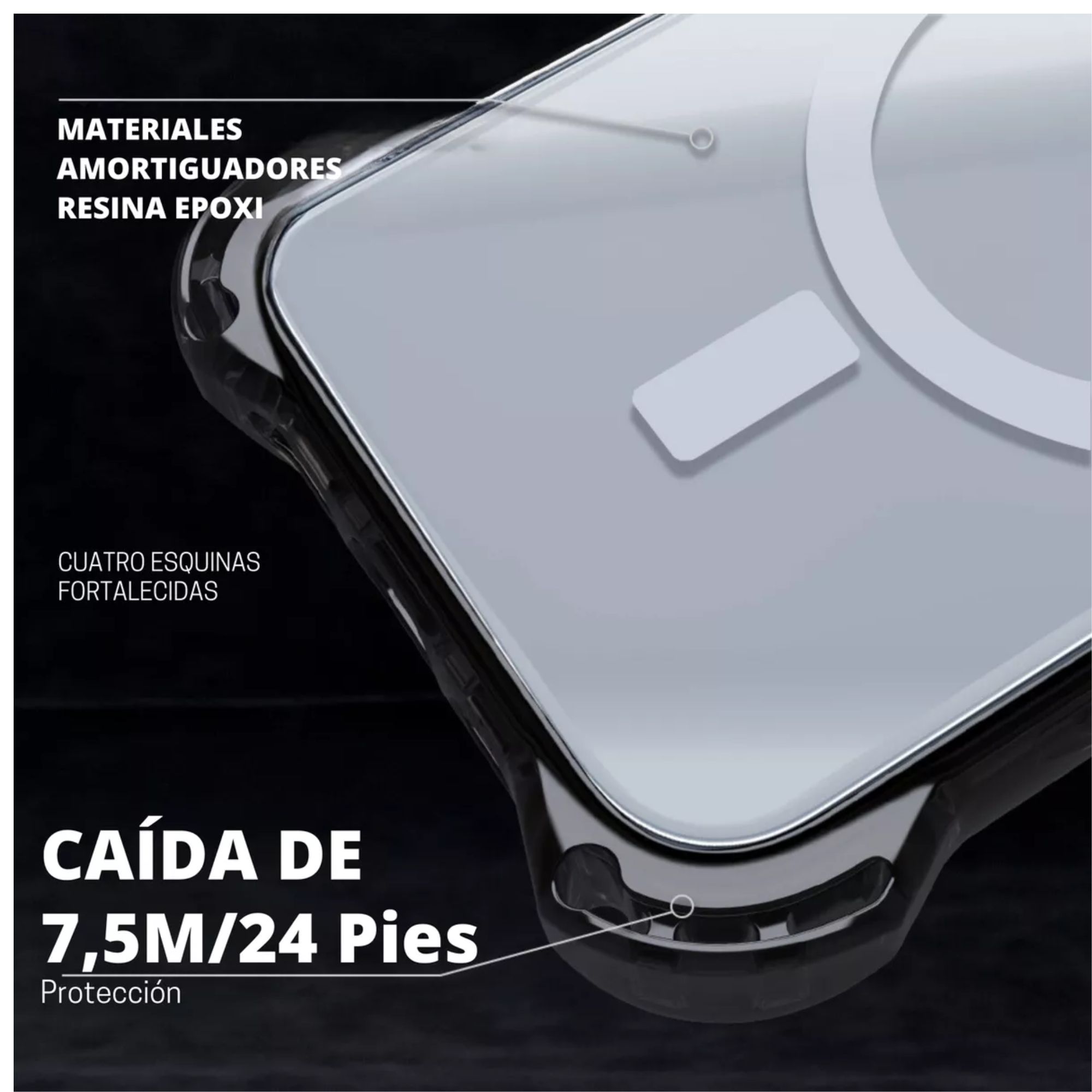 Foto 5 | Funda Transparente Uso Rudo Ultra Bounce Para Iphone 15 Transparente Con Negro