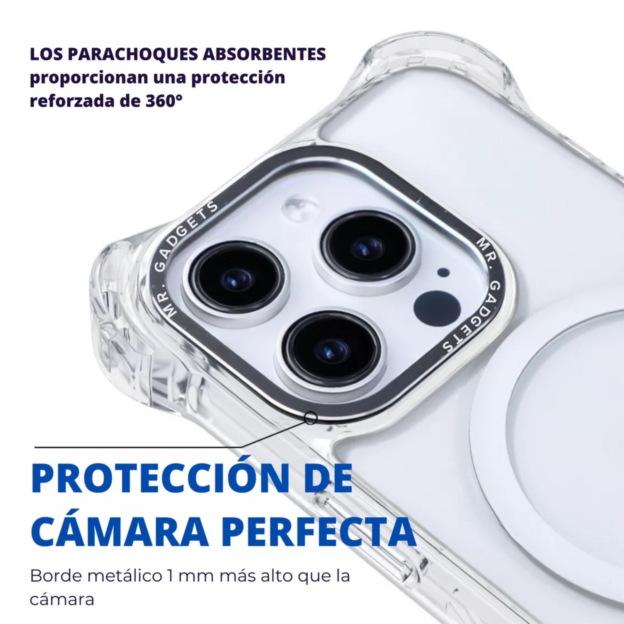 Foto 6 pulgar | Funda Transparente Uso Rudo Ultra Bounce Para Iphone 15 Transparente