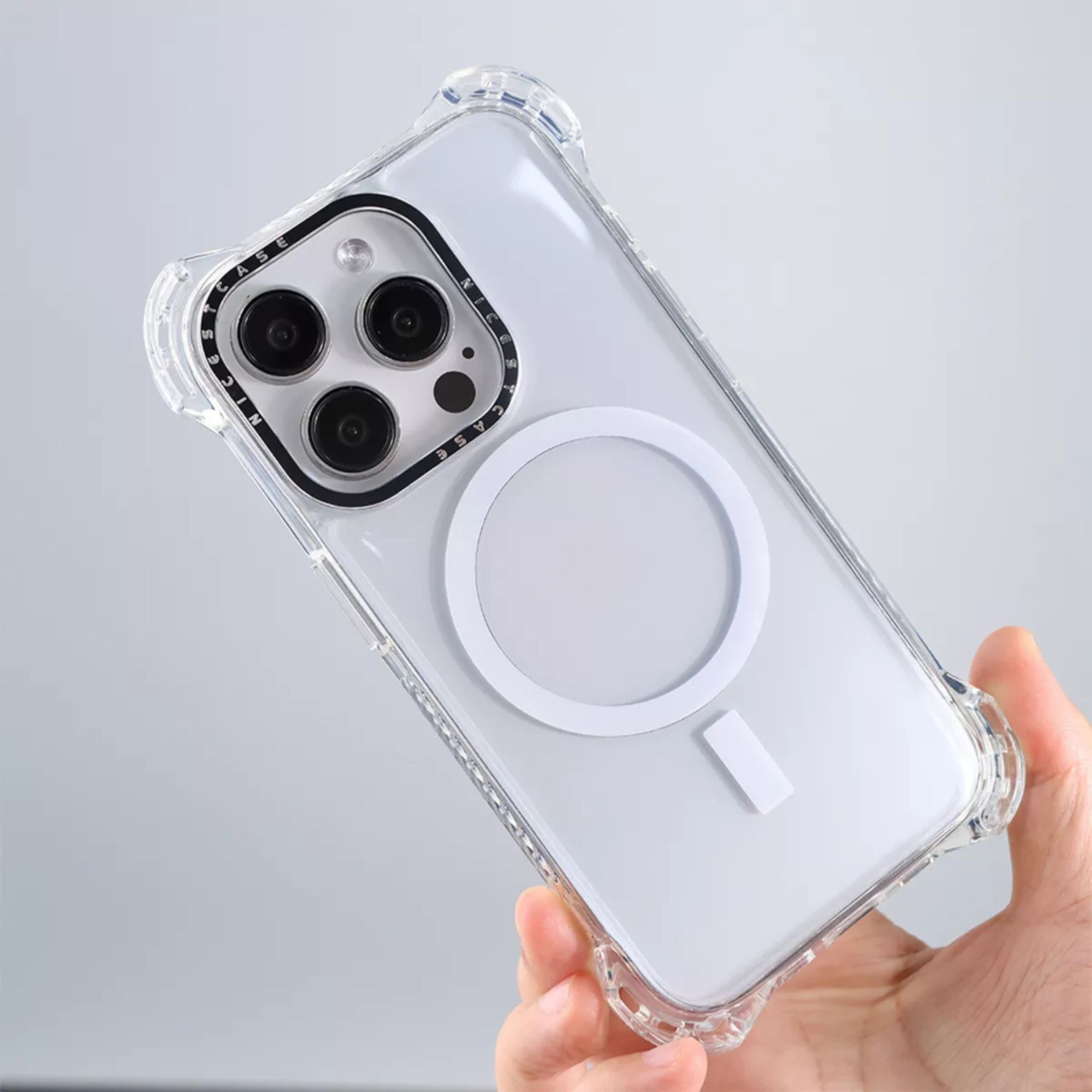 Foto 7 pulgar | Funda Transparente Uso Rudo Ultra Bounce Para Iphone 15 Transparente