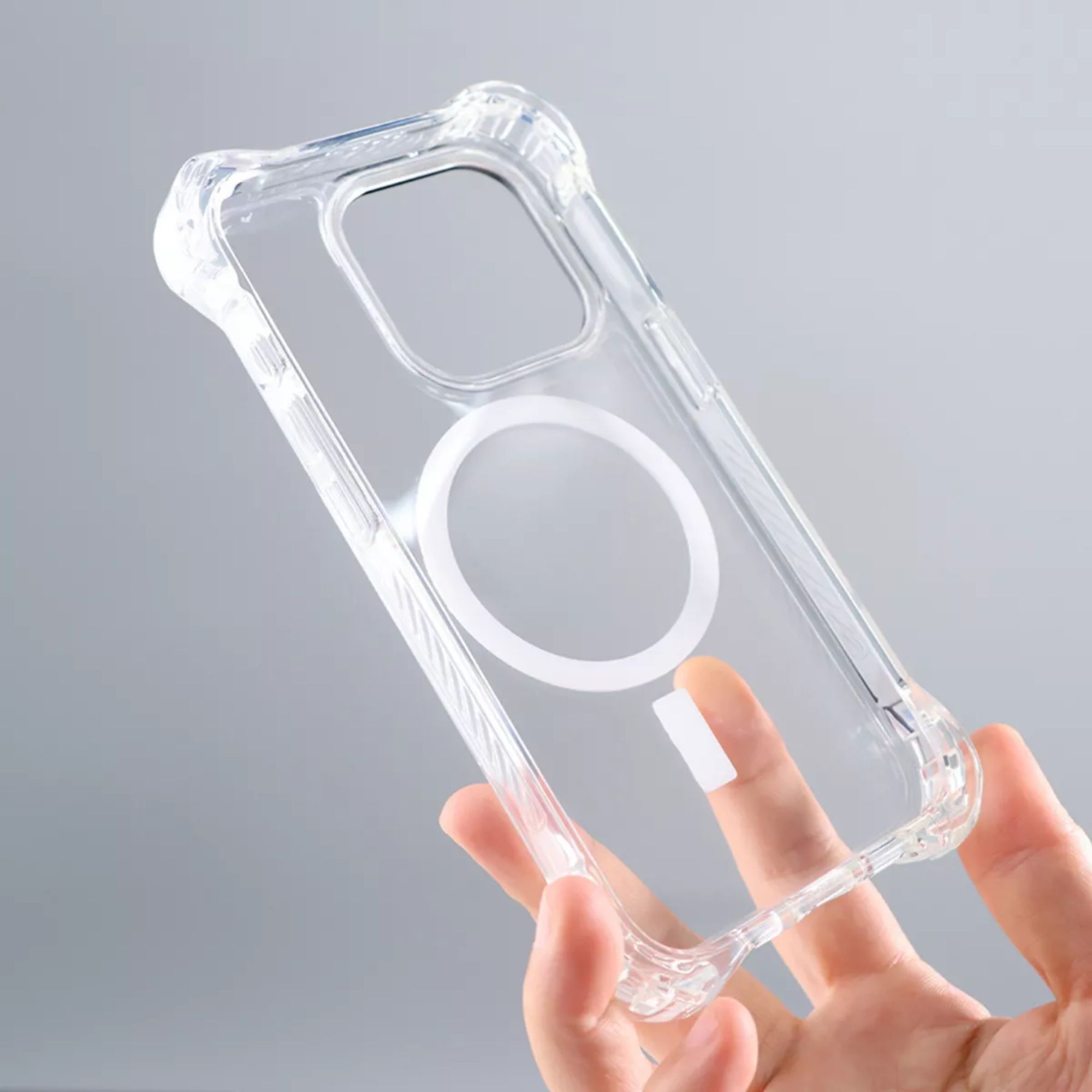Foto 8 pulgar | Funda Transparente Uso Rudo Ultra Bounce Para Iphone 15 Transparente