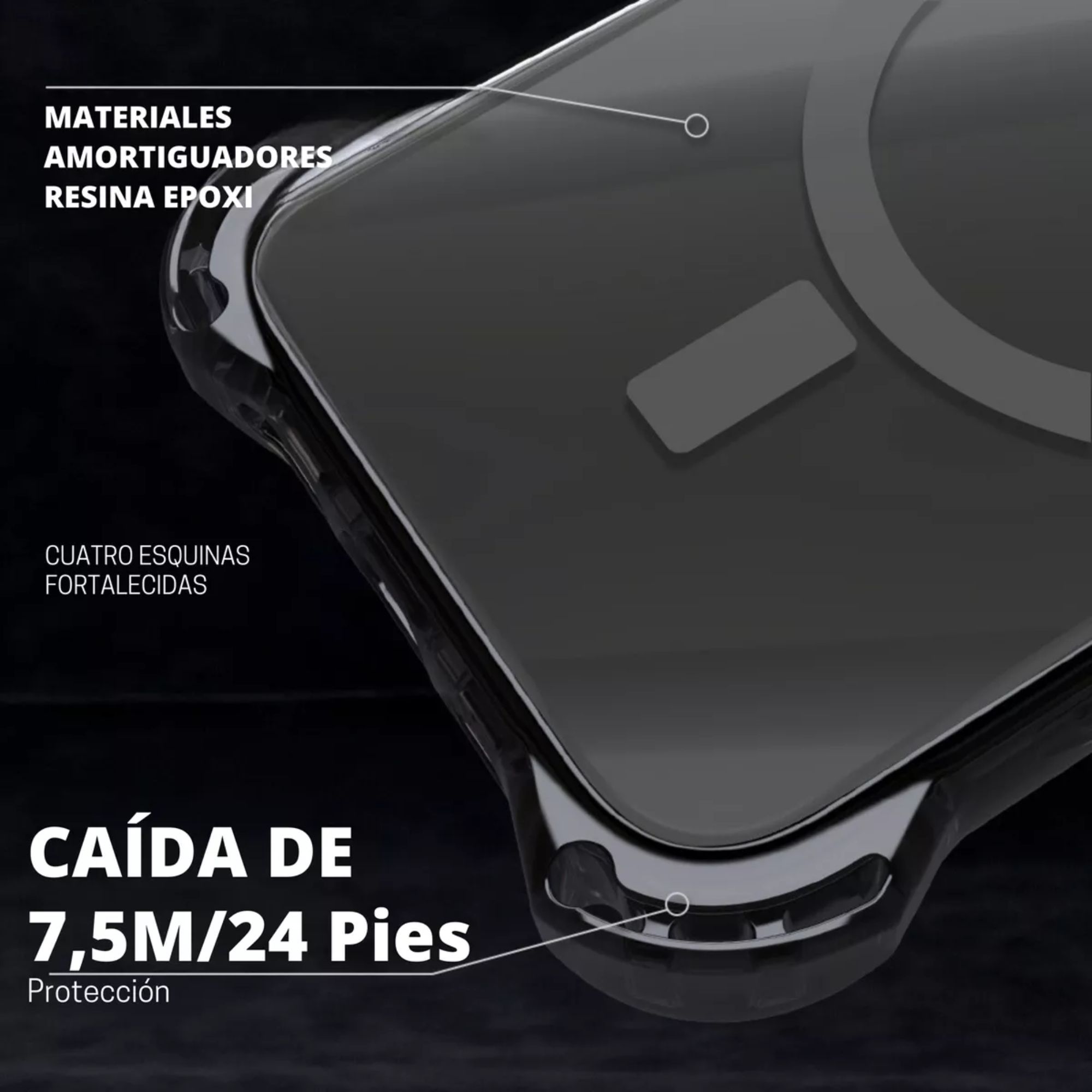 Foto 5 | Funda Transparente Uso Rudo Ultra Bounce Para Iphone 15 Pro Color Negro Magsafe