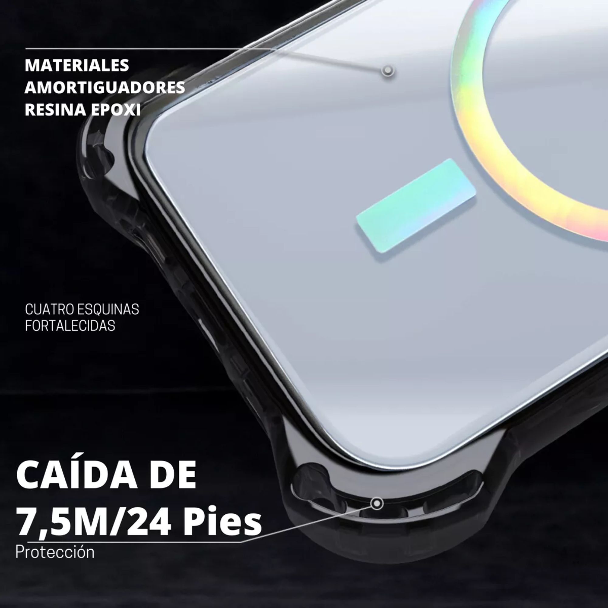 Foto 4 pulgar | Funda Case Uso Rudo Ultra Bounce Epoxi Para Iphone 15 Pro Max Tornasol Magsafe