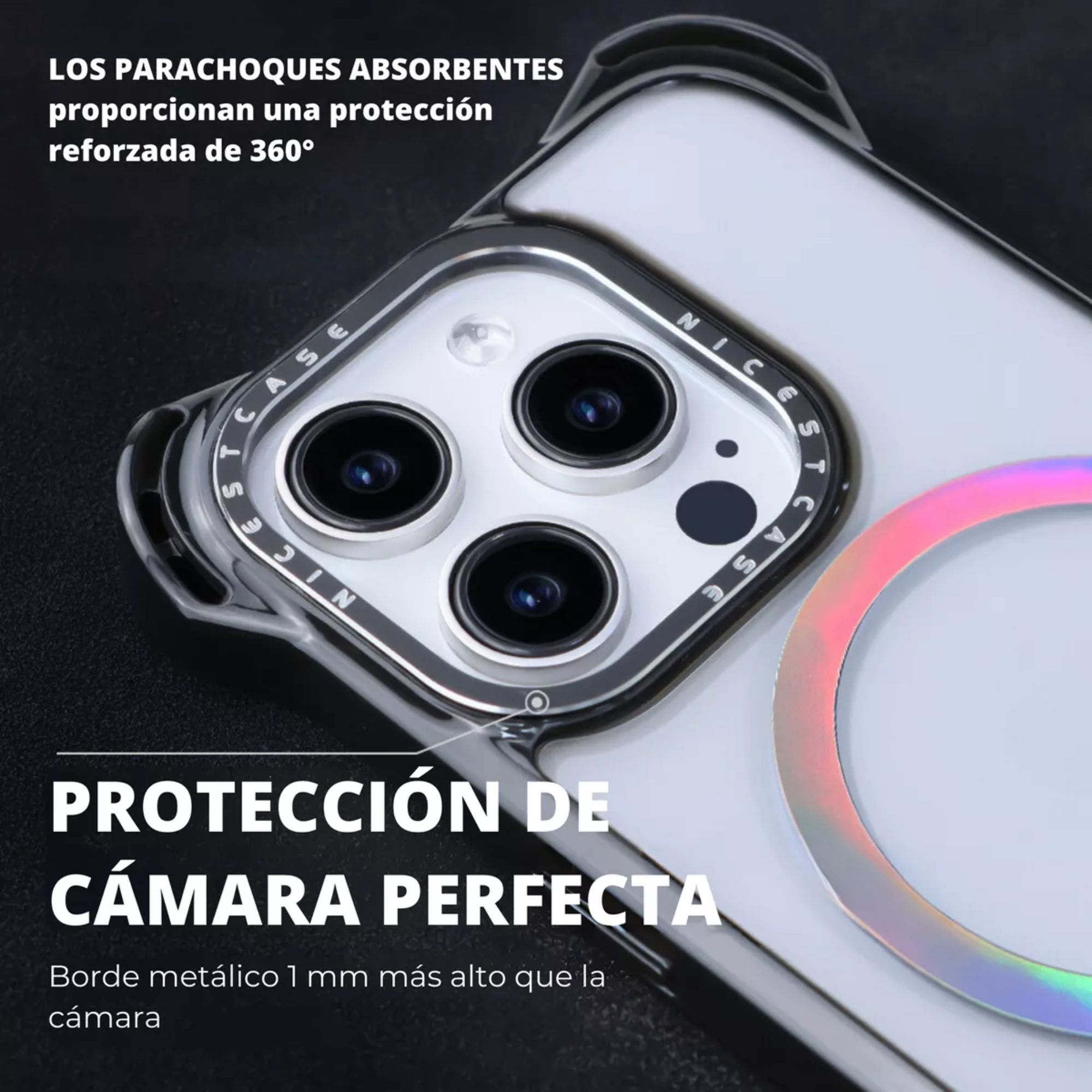 Foto 5 pulgar | Funda Case Uso Rudo Ultra Bounce Epoxi Para Iphone 15 Pro Max Tornasol Magsafe