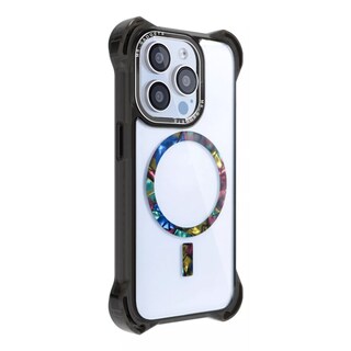 Foto 2 | Funda Case Uso Rudo Ultra Bounce Epoxi para iPhone 13 - 14 Mr. Gadgets Coral Negro Magsafe