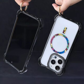 Foto 6 | Funda Case Uso Rudo Ultra Bounce Epoxi para iPhone 13 - 14 Mr. Gadgets Coral Negro Magsafe