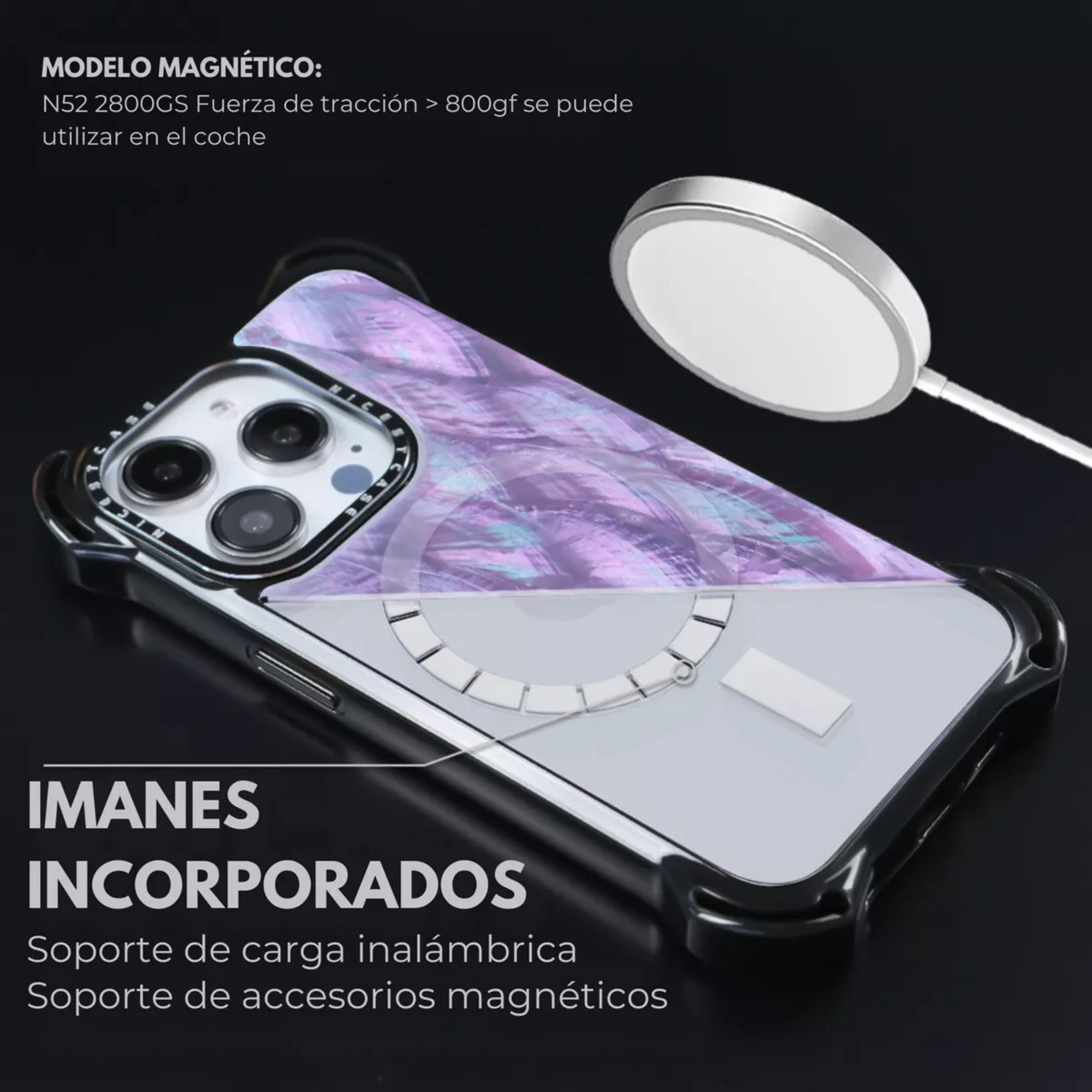 Foto 6 | Funda Uso Rudo Ultra Bounce Concha Nacar Para Iphone 13 Pro Max Concha Morada