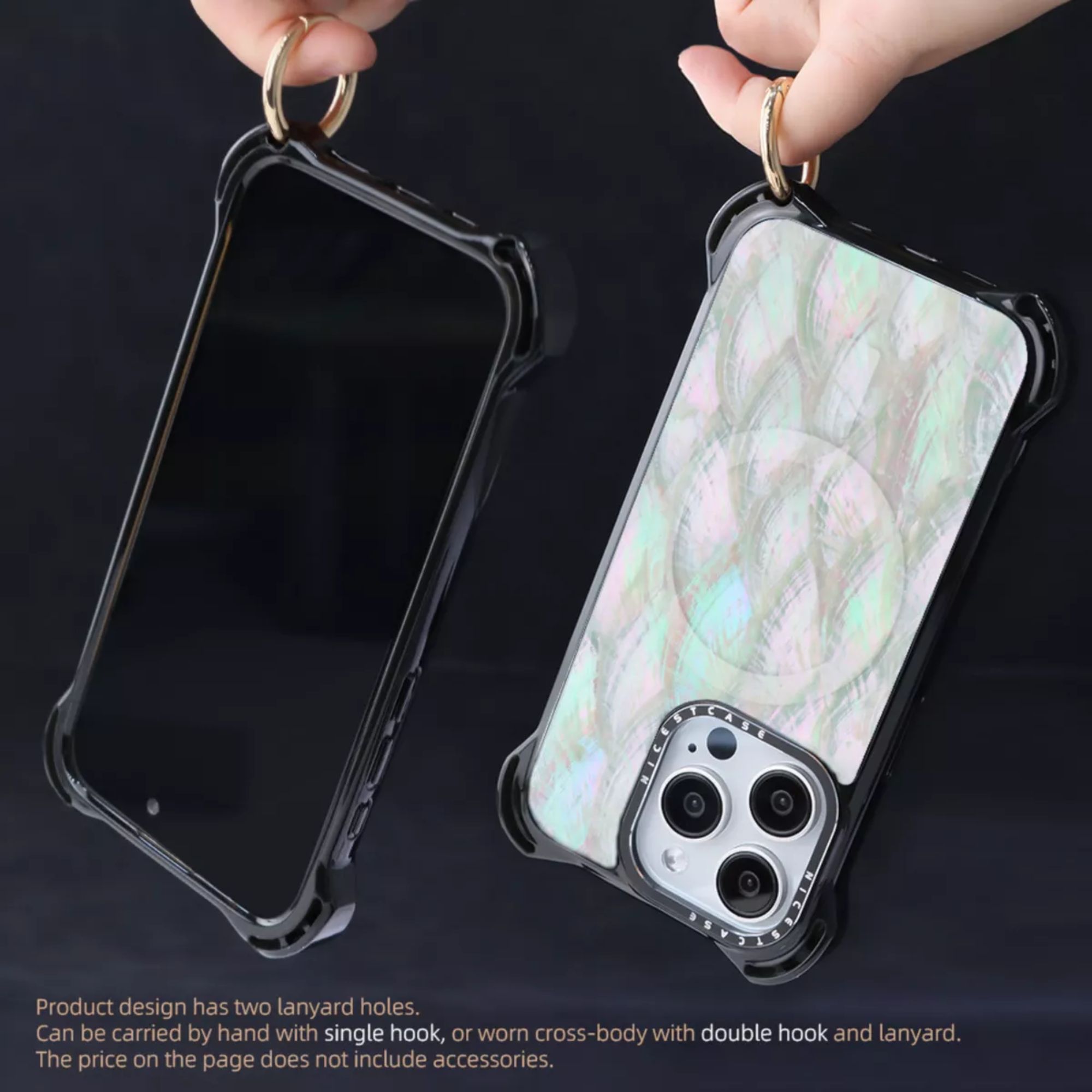 Foto 6 | Funda Uso Rudo Ultra Bounce Concha Nacar Para Iphone 14 Plus/15 Plus Concha Color Blancao Magsafe