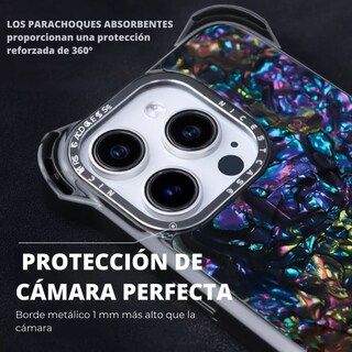 Foto 5 | Funda Uso Rudo Ultra Bounce Concha Nacar Para Iphone 13 Pro Max Concha Color Negro