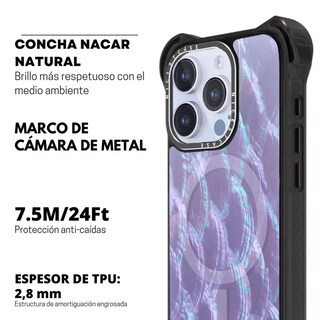 Foto 5 | Funda Uso Rudo Ultra Bounce Concha Nacar Para Iphone 15 Pro Concha Morada Magsafe