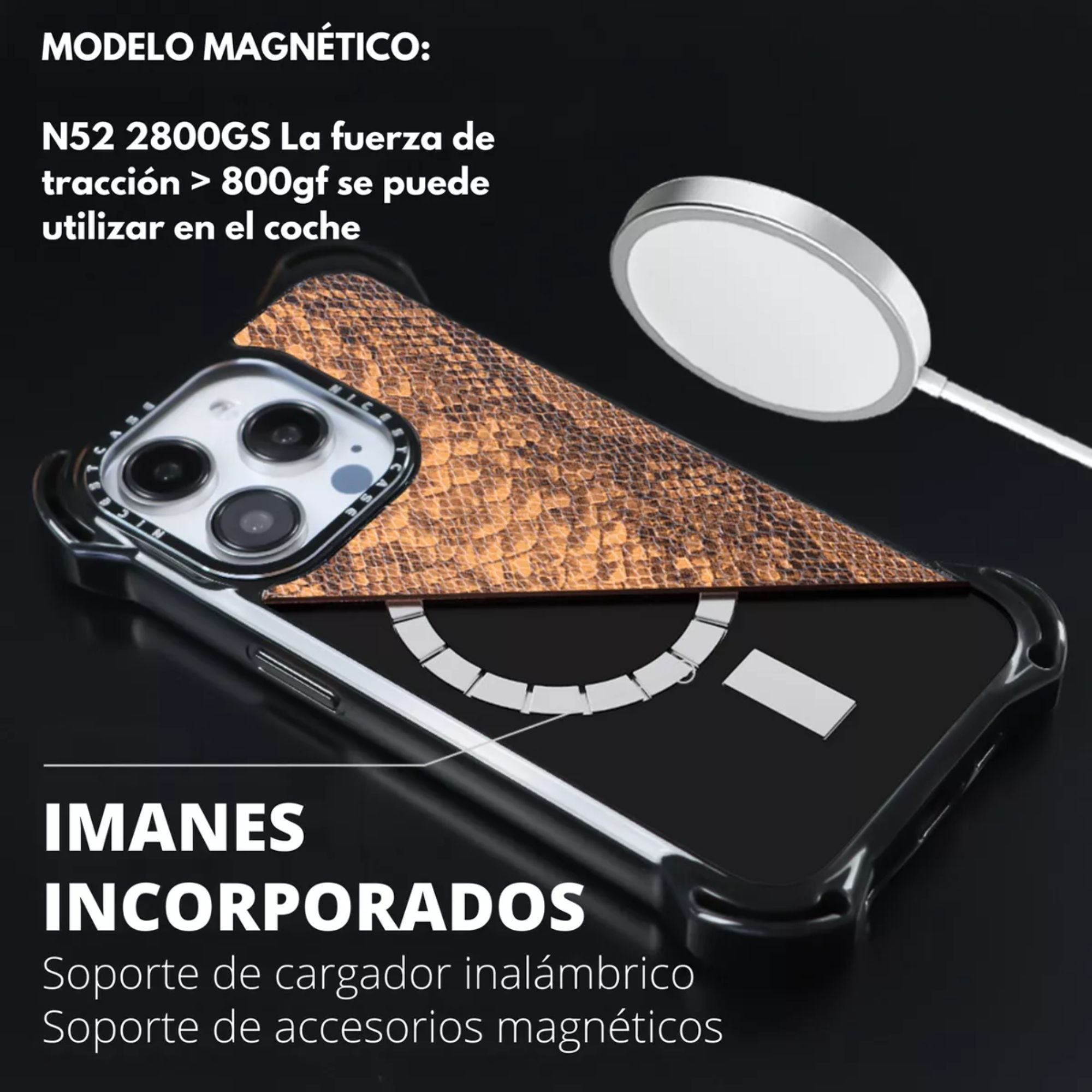 Foto 8 pulgar | Funda Uso Rudo Para Iphone Magsafe Ultra Bounce Animal Print Protector Para Iphone 15 / Boa