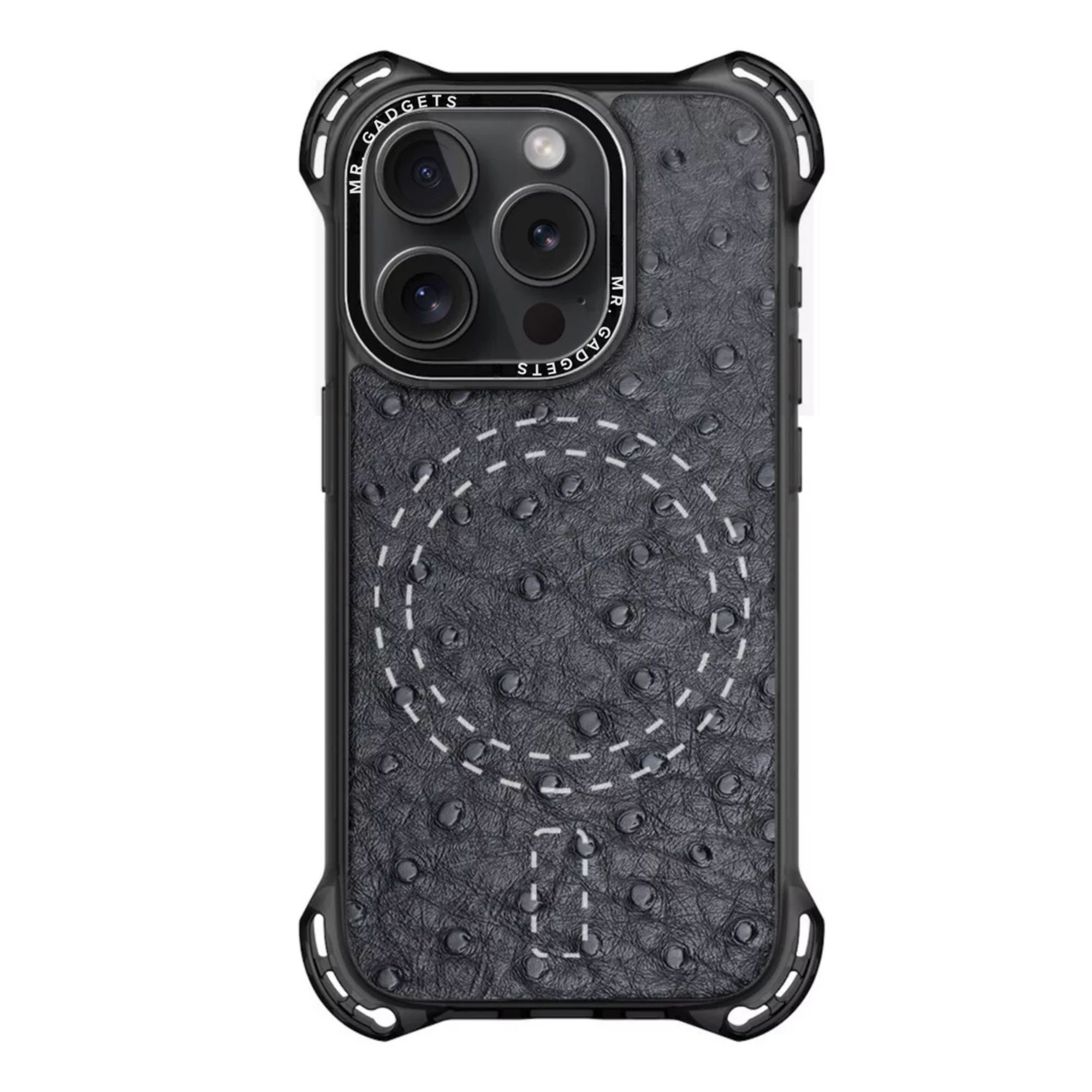 Funda Uso Rudo Para Iphone Magsafe Ultra Bounce Animal Print Protector Para Iphone 14 Plus/15 Plus / Cocodrilo