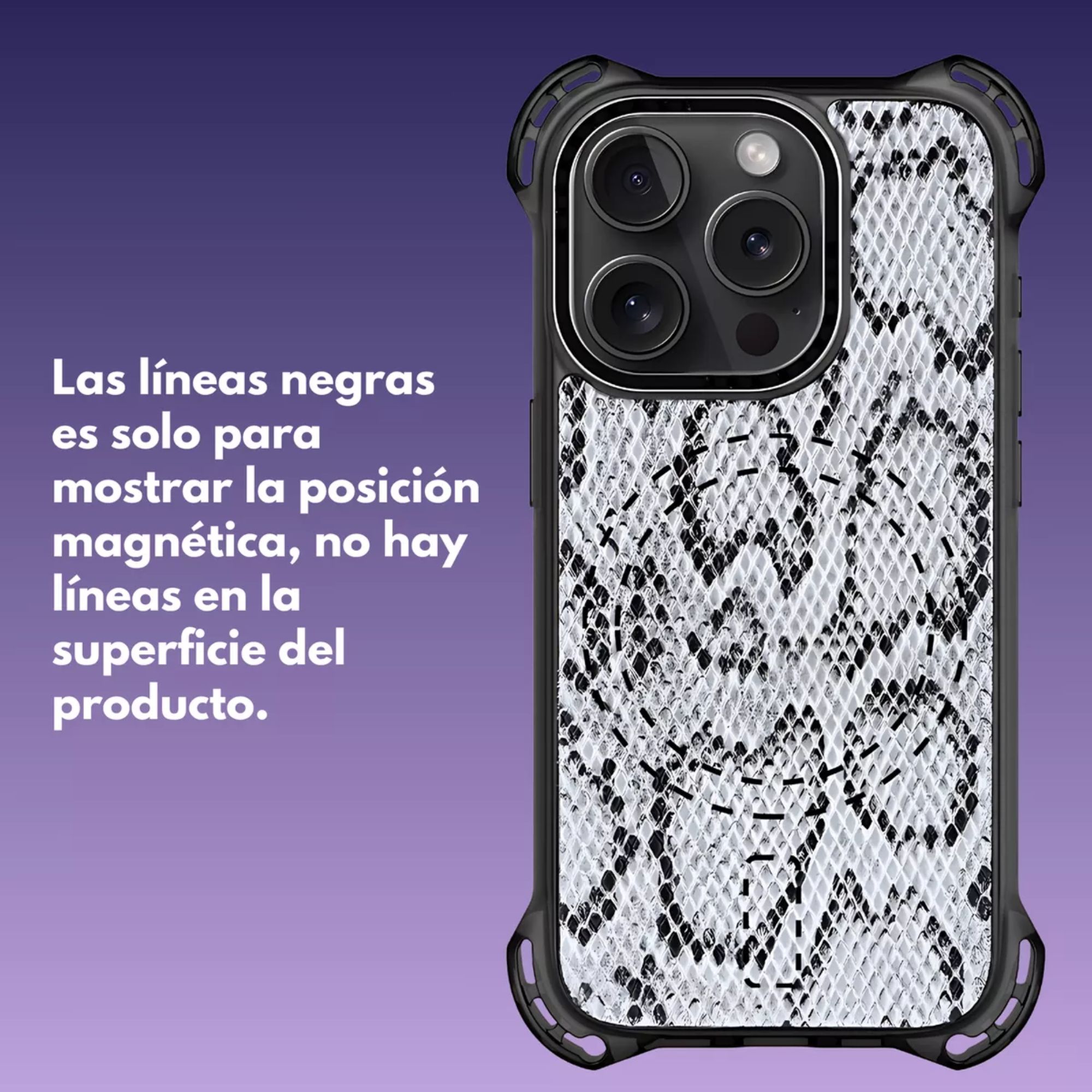 Foto 3 pulgar | Funda Uso Rudo Para Iphone Magsafe Ultra Bounce Animal Print Protector Para Iphone 15 Pro / Piton