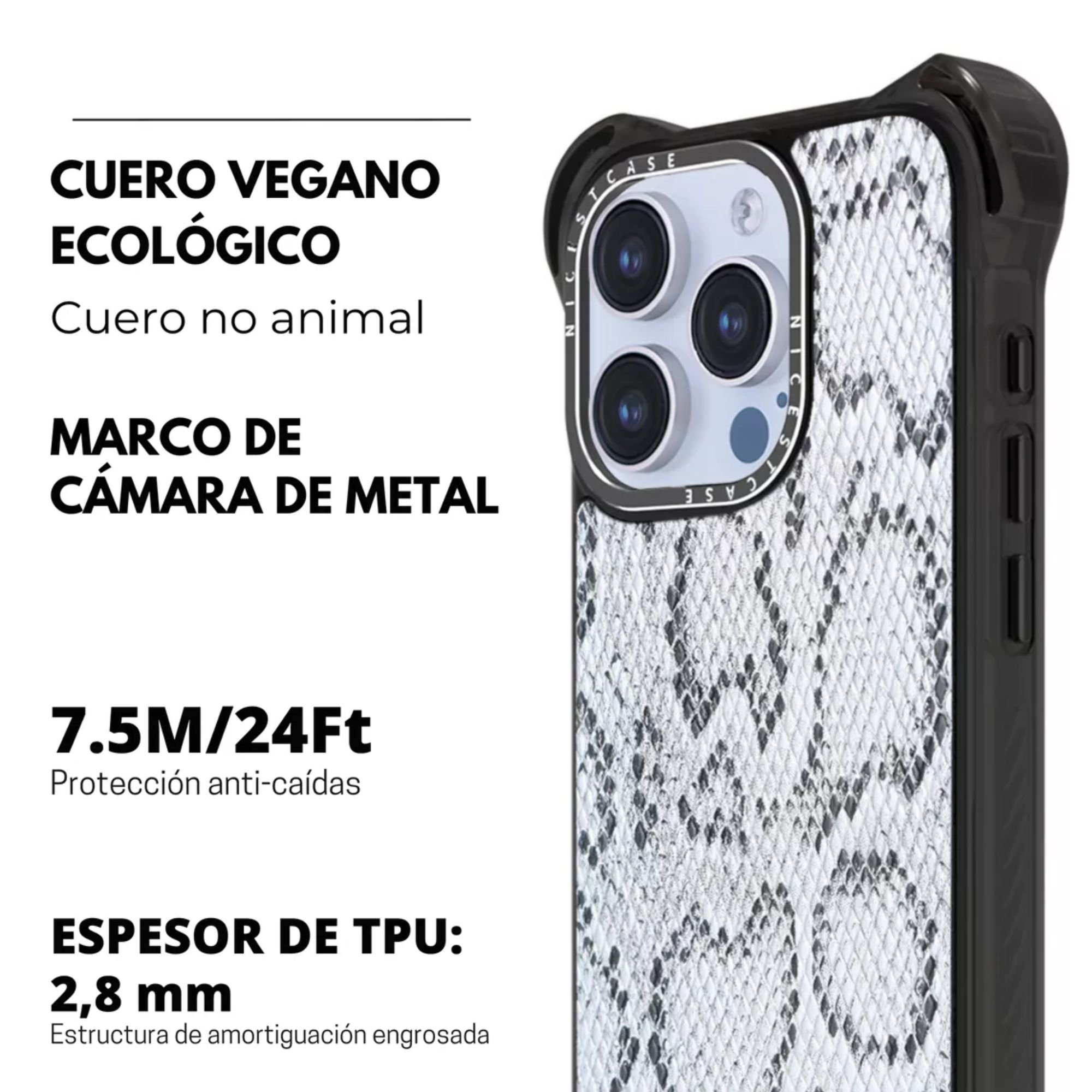 Foto 8 pulgar | Funda Uso Rudo Para Iphone Magsafe Ultra Bounce Animal Print Protector Para Iphone 15 Pro / Piton