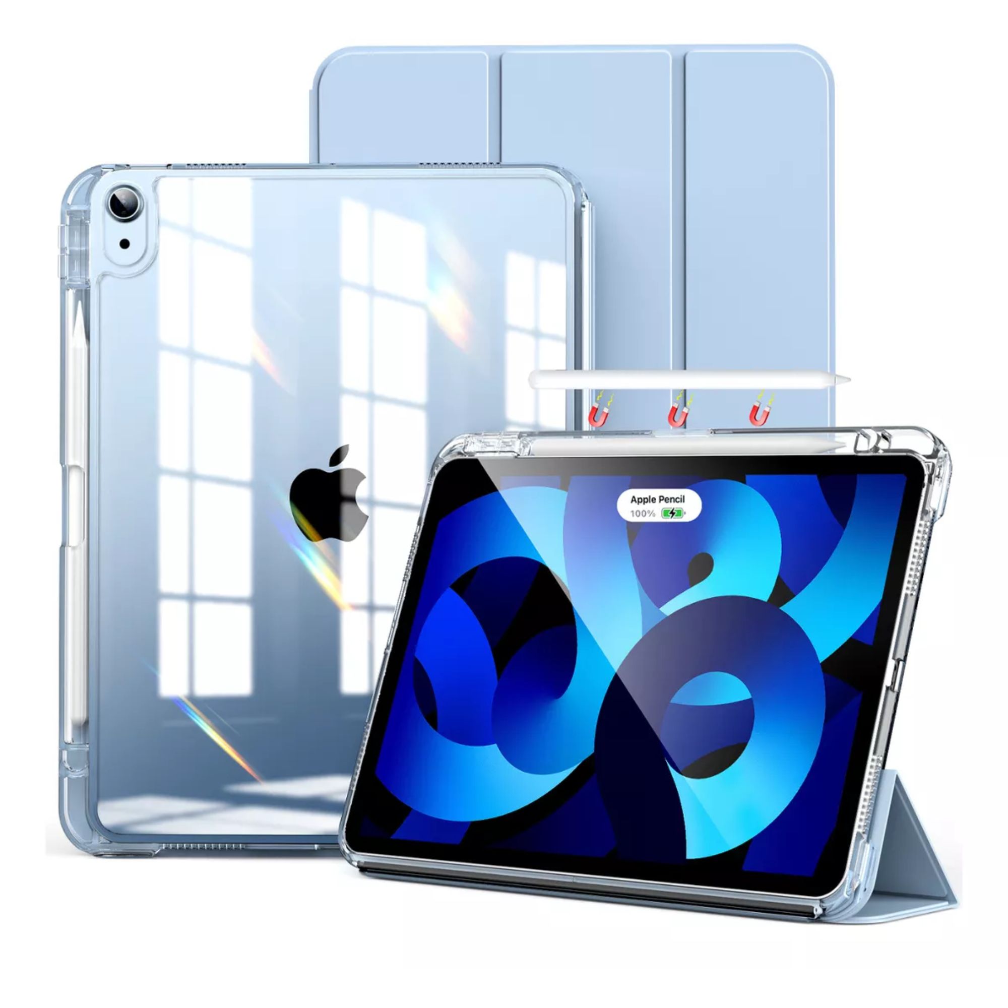 Foto 2 pulgar | Funda Para Ipad Pro 12.9 / Air 13 M2 Smart Cover Soporte Color Azul Cielo