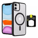 Kit Mica Cámara Para Iphone 16 + Funda Case Transparente Para Iphone 16 Plus / Negro