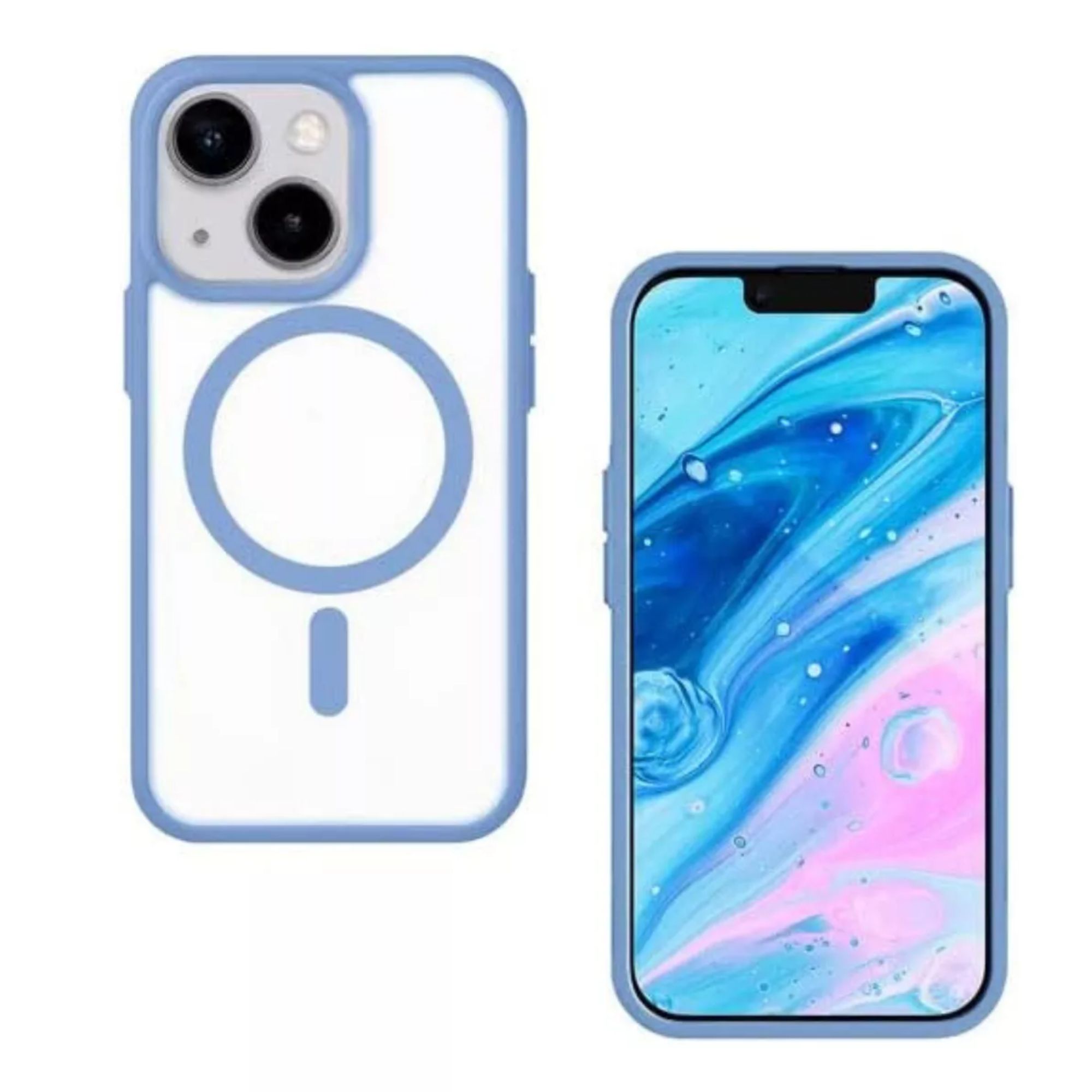 Foto 6 | Kit Mica Cámara Para Iphone 16 + Funda Case Transparente Para Iphone 16 Plus / Azul Sierra