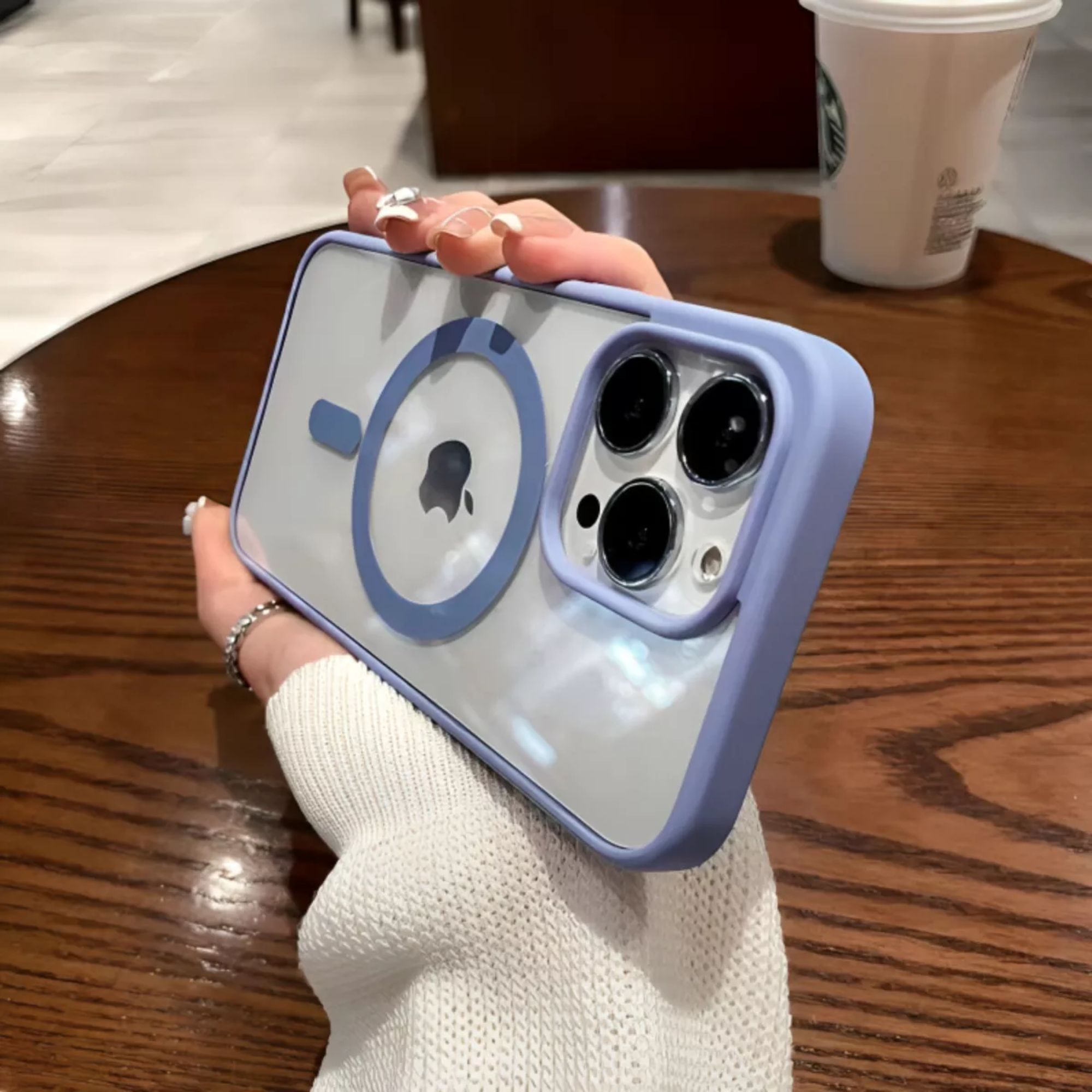 Foto 8 pulgar | Kit Mica Cámara Para Iphone 16 + Funda Case Transparente Para Iphone 16 Plus / Azul Sierra