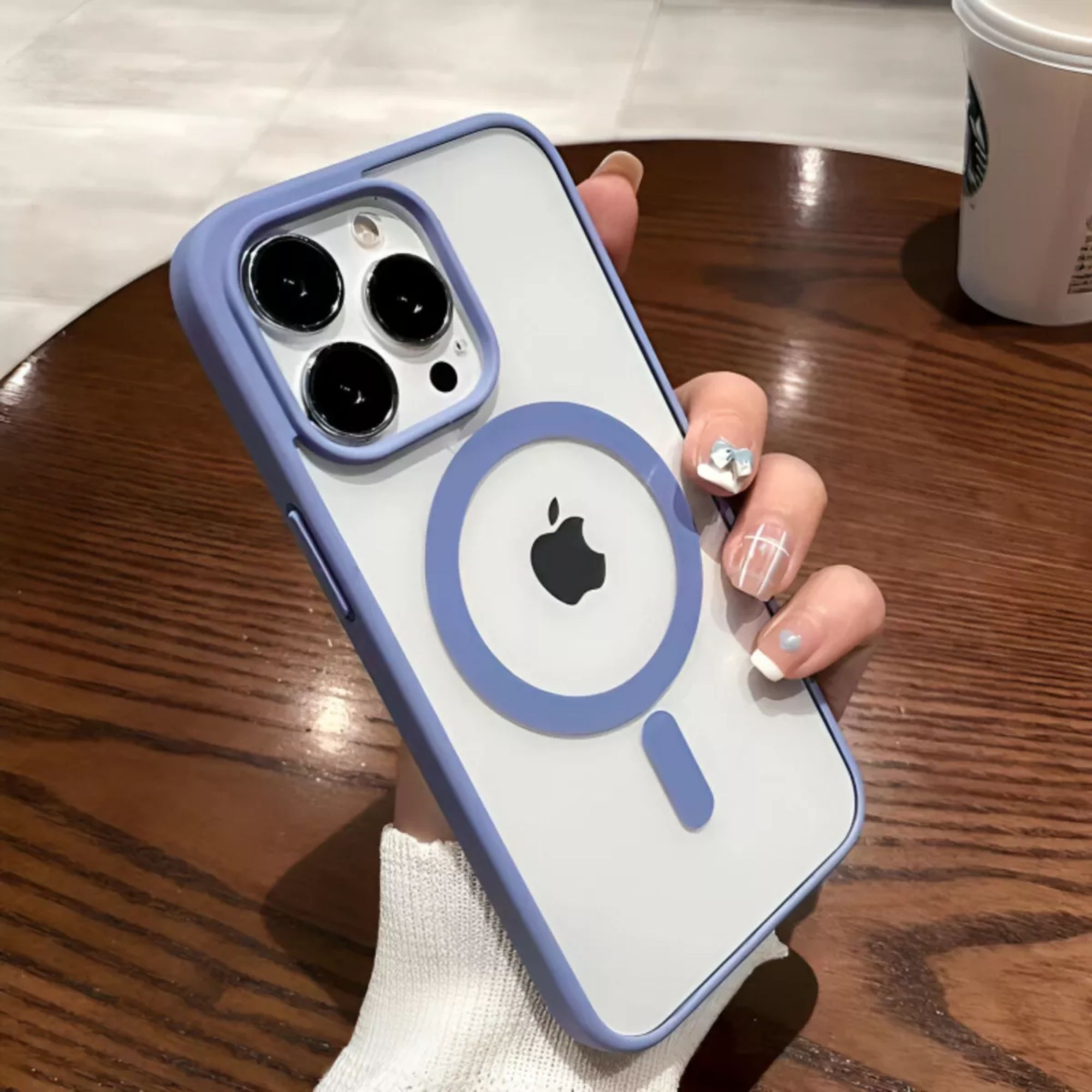 Foto 4 pulgar | Kit Mica Cámara + Funda Case Transparente con Azul para iPhone 16 Pro