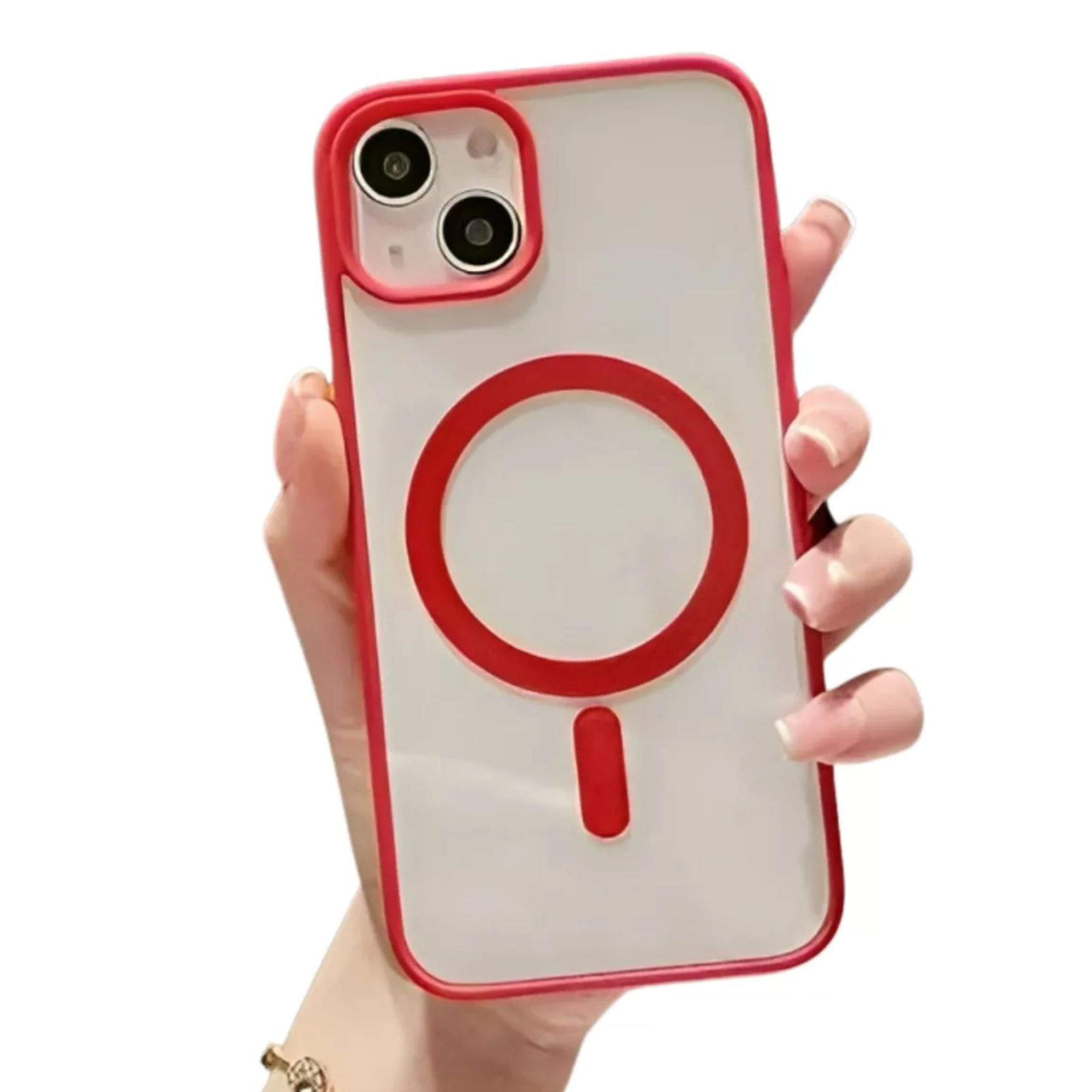 Foto 6 pulgar | Kit Mica Cámara + Funda Case Transparente con Rojo para iPhone 16 Pro