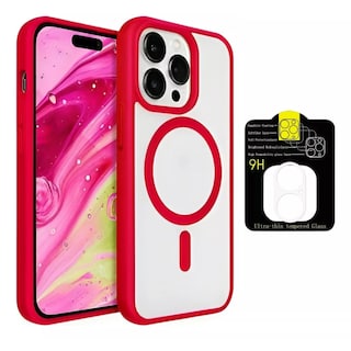 Foto 1 | Kit Mica Cámara + Funda Case Transparente con Vino para iPhone 16 Pro