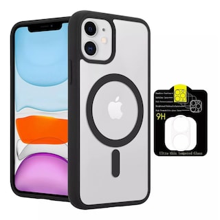 Foto 1 | Kit Mica Cámara + Funda Case Transparente con Negro para iPhone 16 Pro