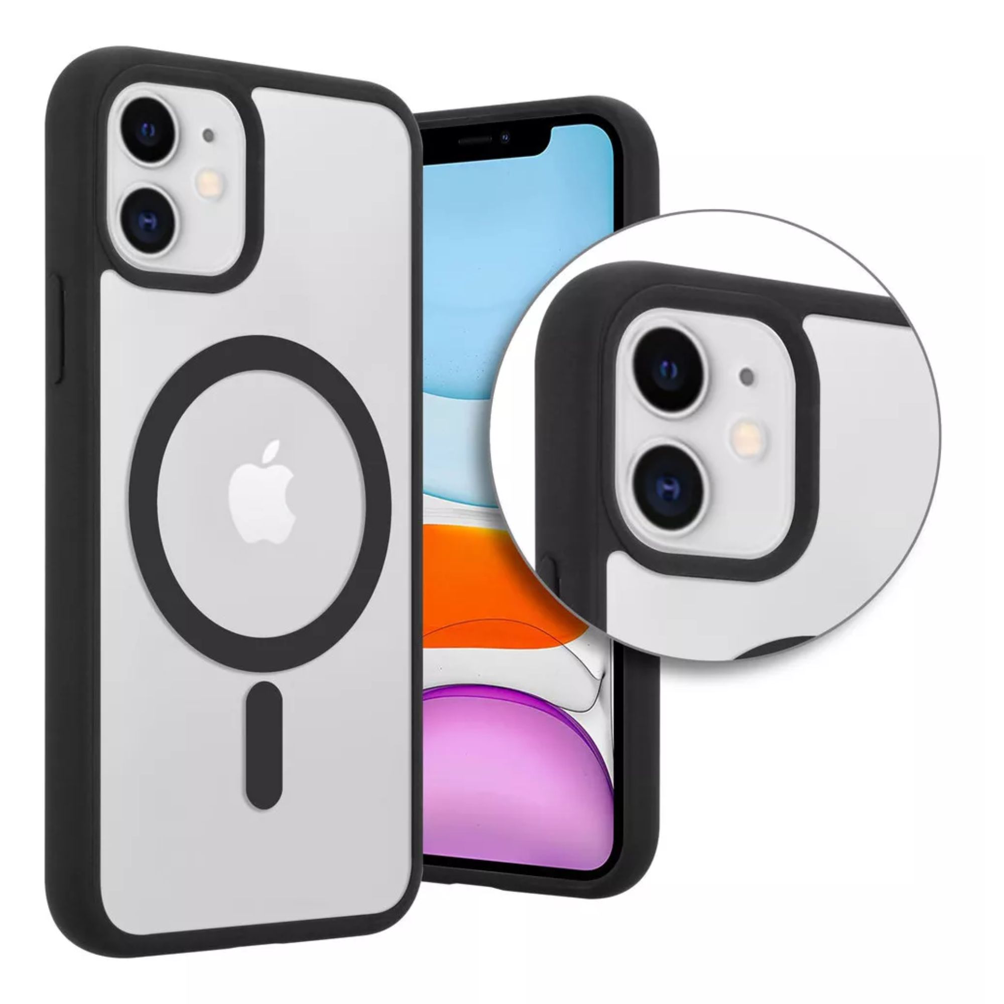 Foto 6 | Kit Mica Cámara + Funda Case Transparente con Negro para iPhone 16 Pro