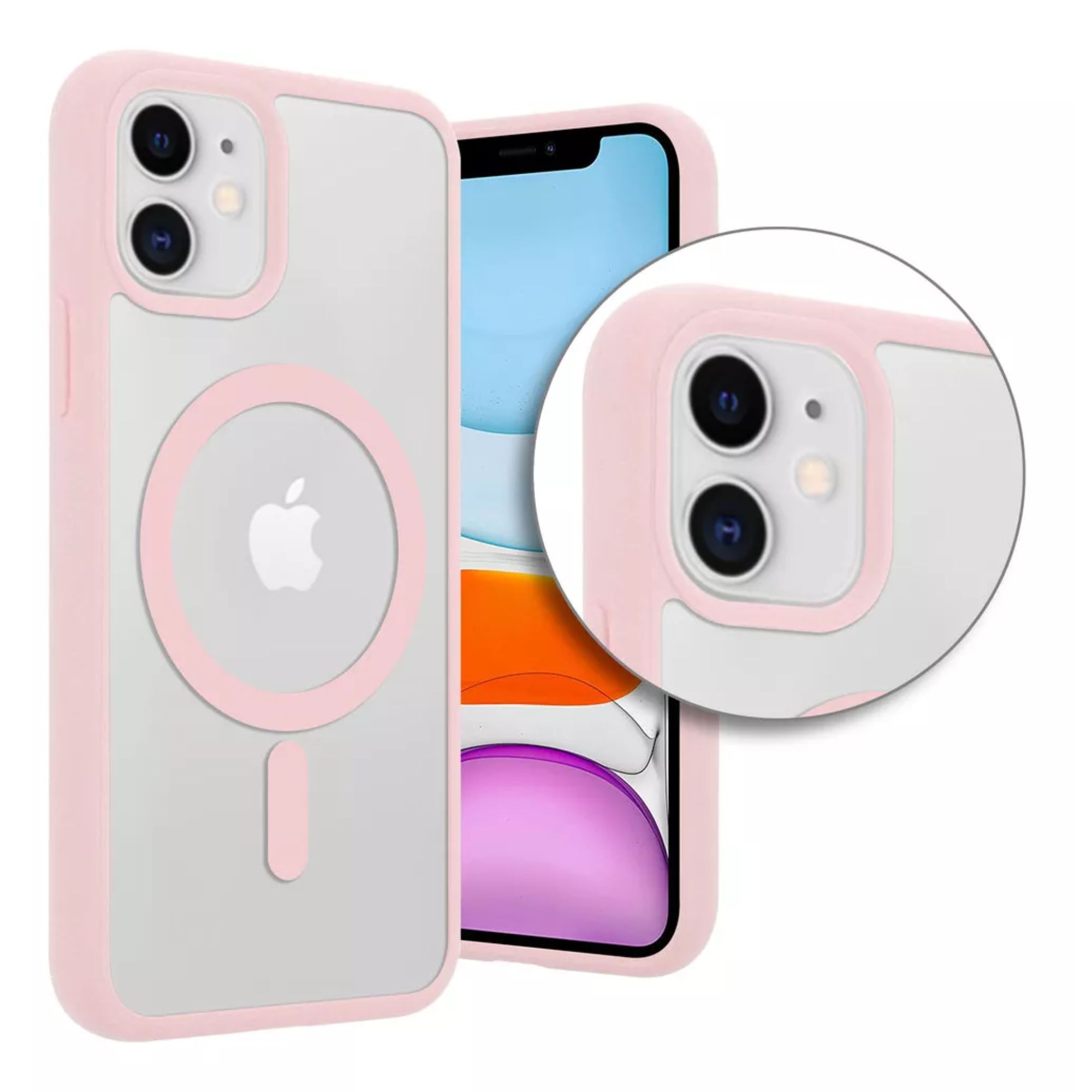Foto 5 | Kit Mica Cámara Para Iphone 16 + Funda Case Transparente Para Iphone 16 Pro Max / Rosa