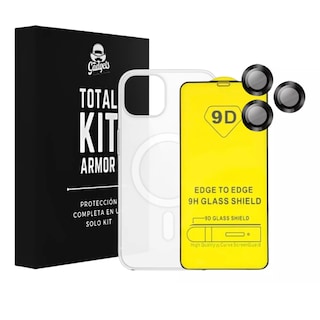 Foto 1 | Kit Funda + Mica Pantalla + Aros Cámara Para Iphone Magsafe Para Iphone 15 Promax / Negro