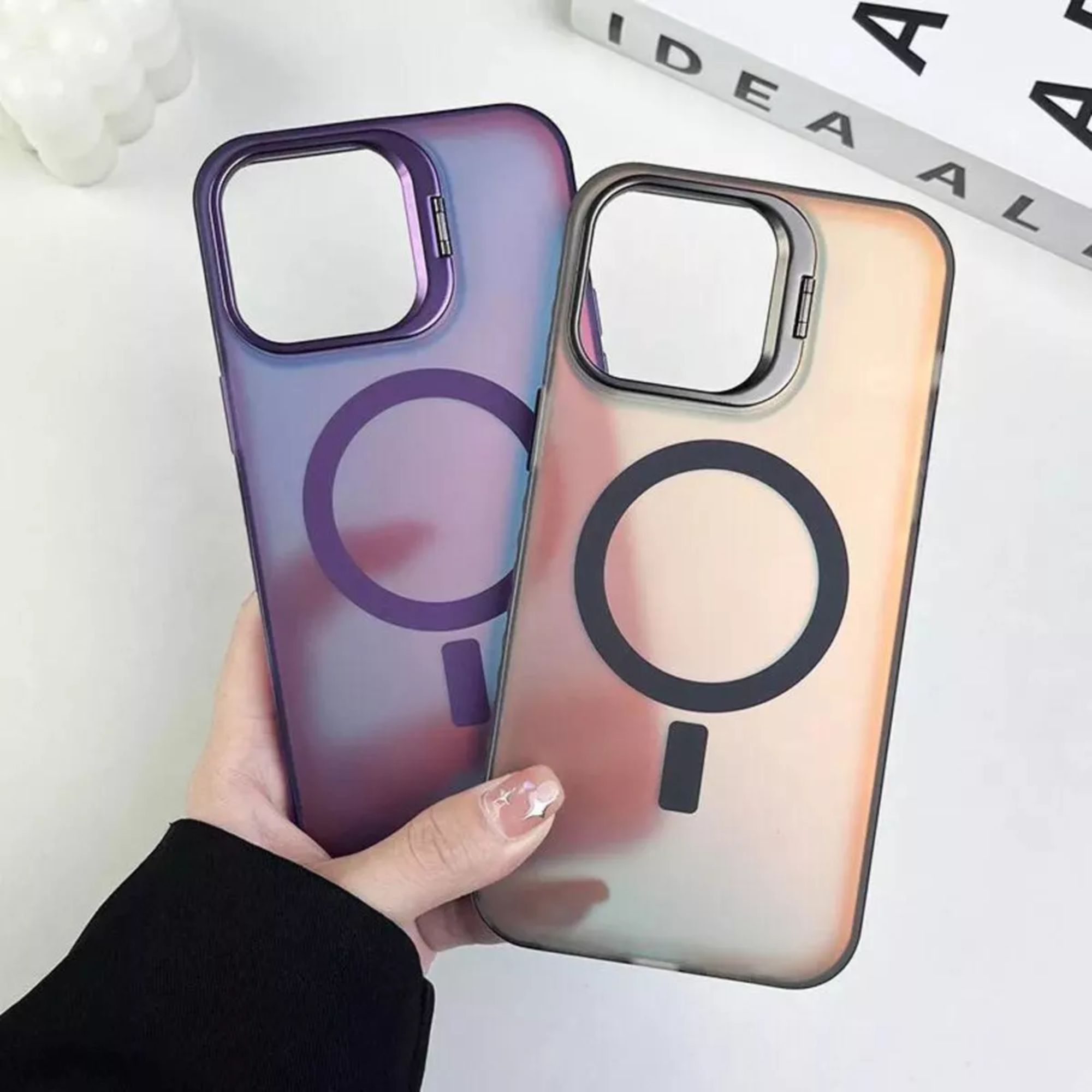 Foto 6 pulgar | Funda Case Tornasol Soporte Premium Para Iphone 16 Magsafe Para Iphone 16 Plus Color Morado