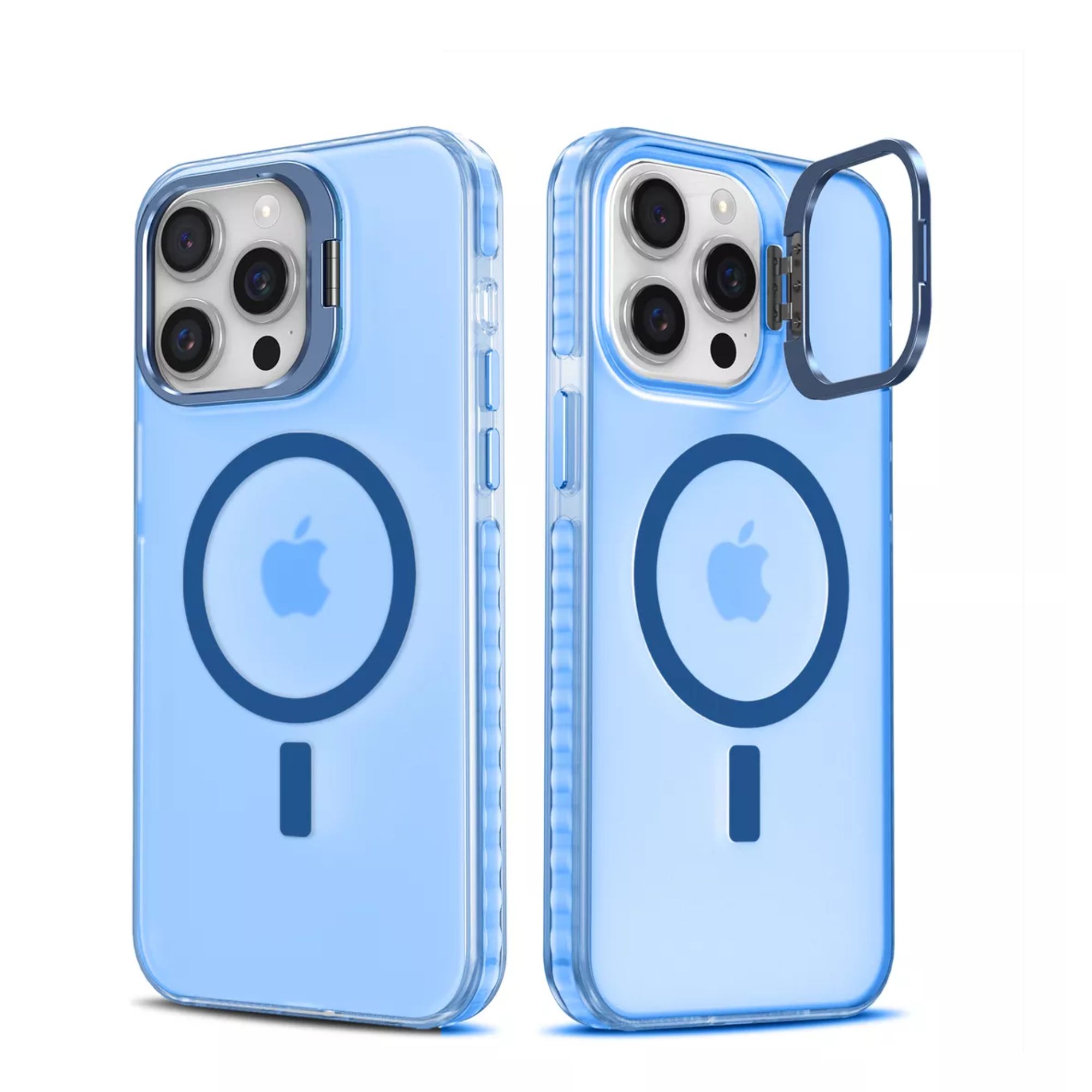 Funda Case Tornasol Soporte Premium Para Iphone 16 Magsafe Para Iphone 16 Plus Color Azul