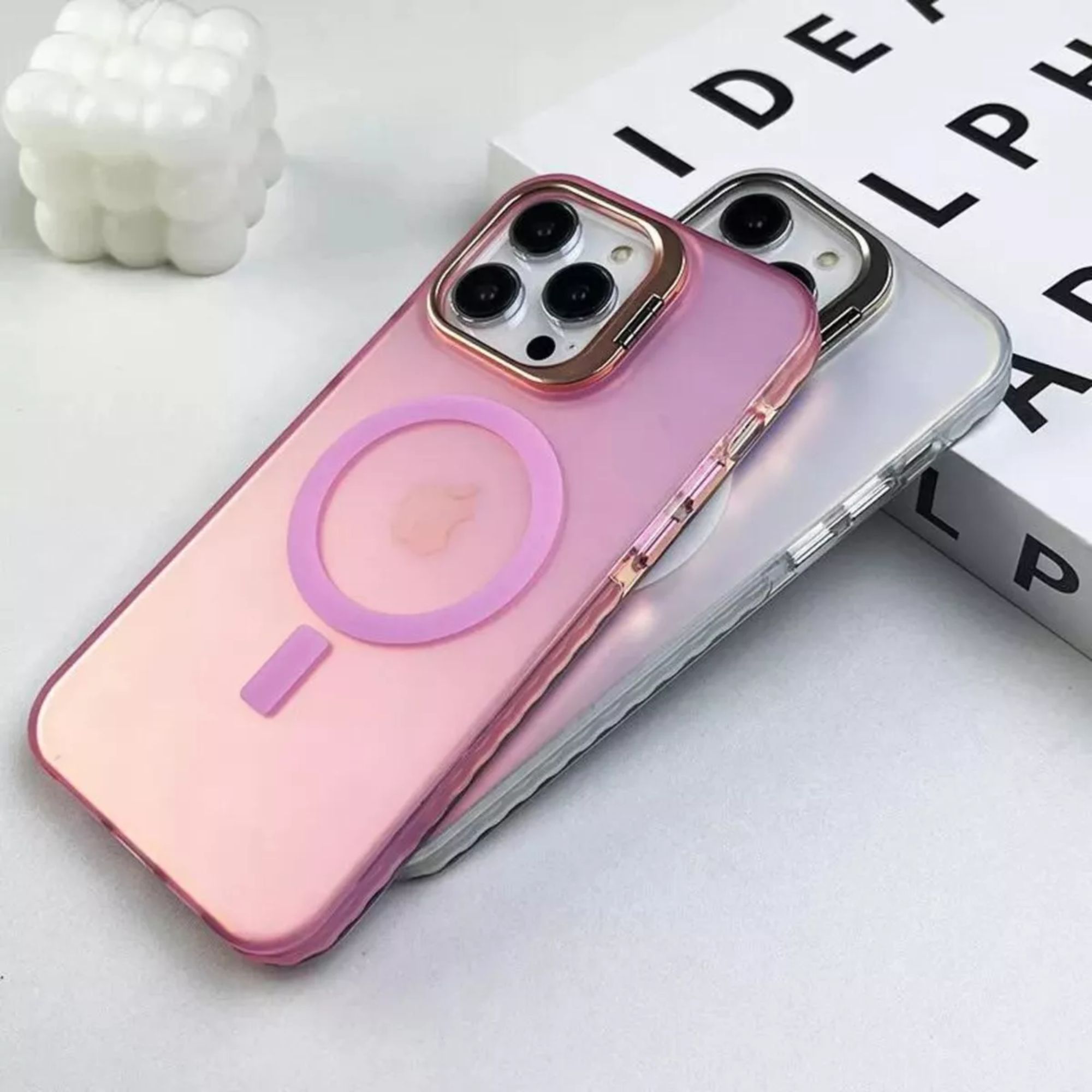 Foto 3 | Funda Case Tornasol Soporte Premium Para Iphone 16 Magsafe Para Iphone 16 Pro Color Rosa