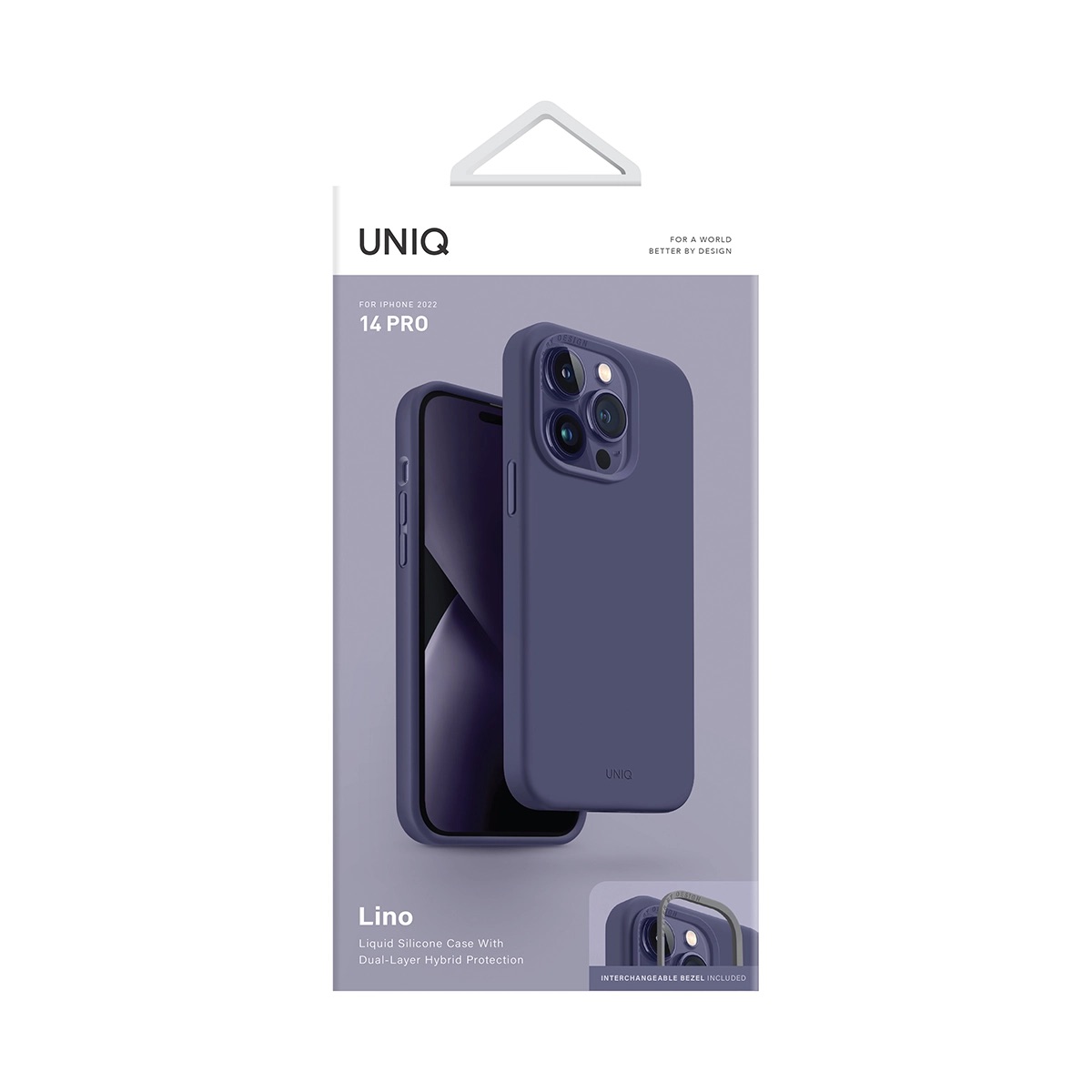 Foto 6 pulgar | Funda UNIQ Lino para iPhone 14 Pro Silicón Premium Híbrida