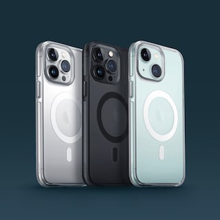 Foto 5 | Funda Calio UNIQ Transparente Aluminio para iPhone 15 Pro Magsafe