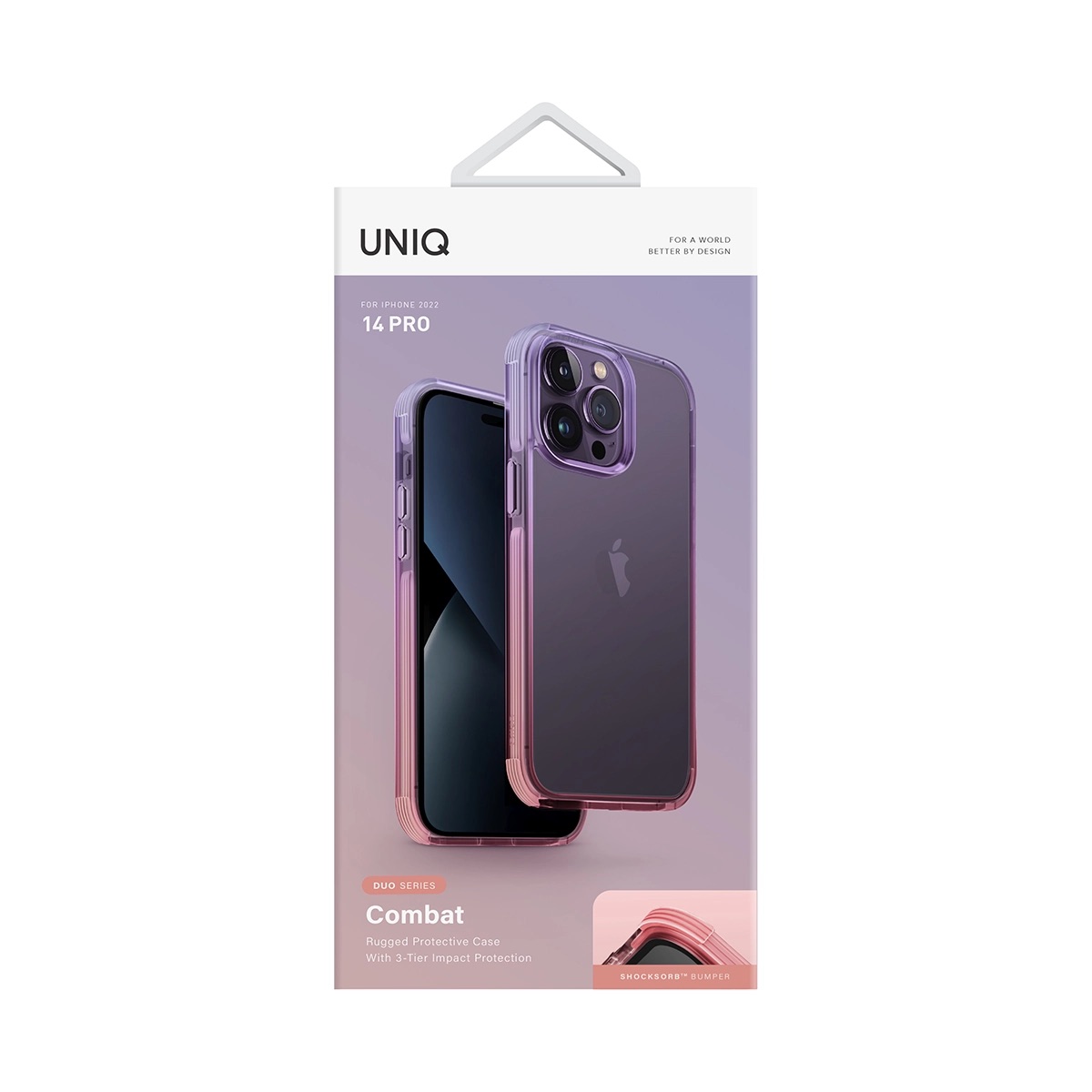 Foto 4 pulgar | Funda UNIQ Combat Duo para iPhone 14 Pro Máxima Protección Híbrida Bicolor