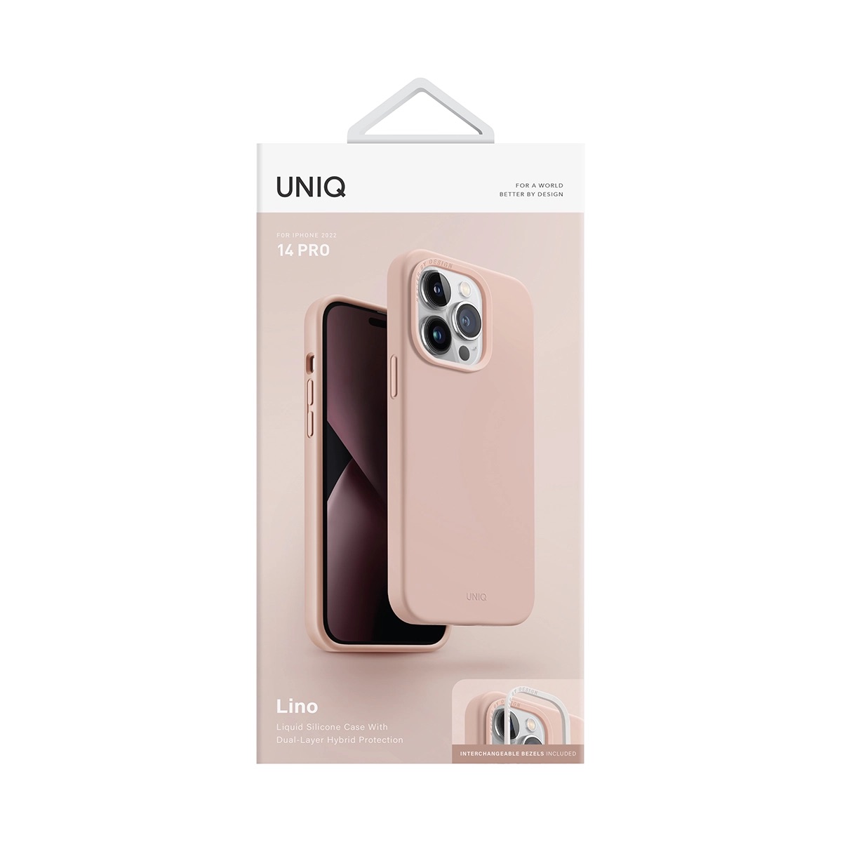 Foto 6 pulgar | Funda UNIQ Lino para iPhone 14 Pro Silicón Premium Híbrida