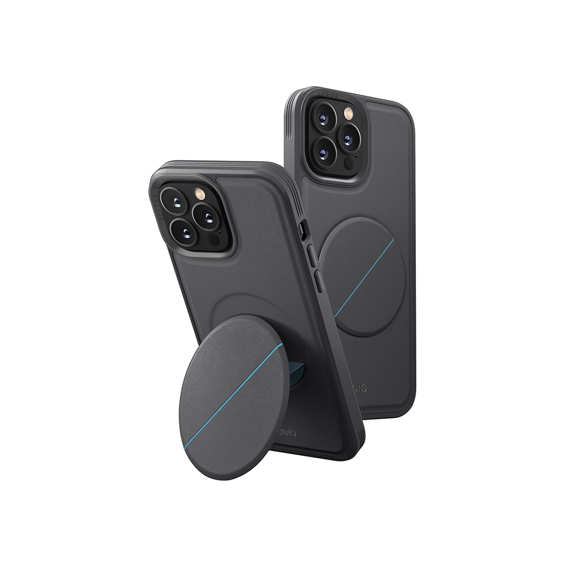 Foto 4 pulgar | Funda UNIQ Novo para iPhone 14 Pro Max Gris