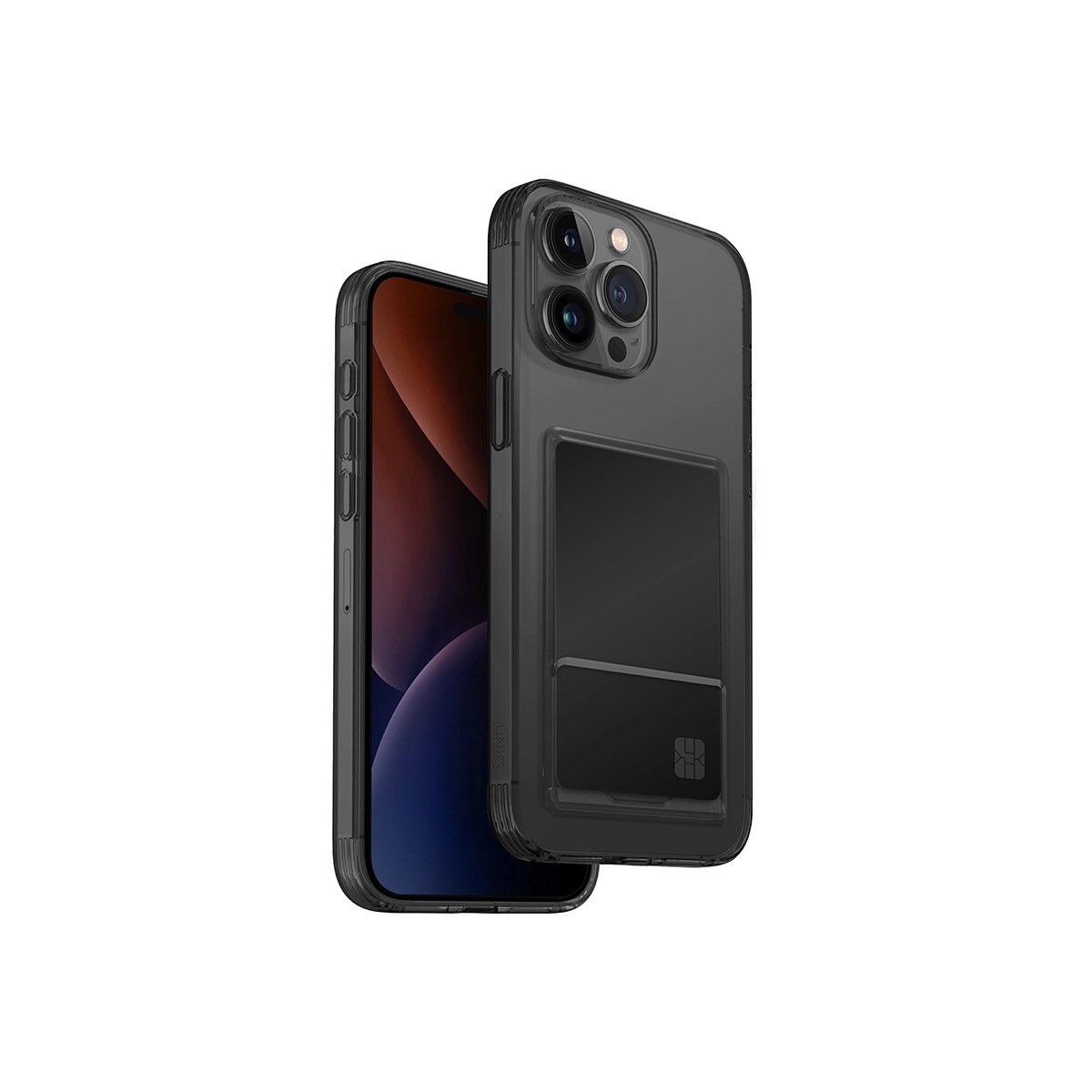 Funda para iPhone 15 Pro Max Transparente con Tarjetero UNIQ Air Fender ID $349
