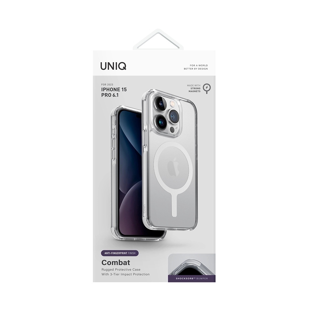 Foto 7 pulgar | Funda para iPhone 15 Pro Magsafe Máxima Protección Transparente Híbrida