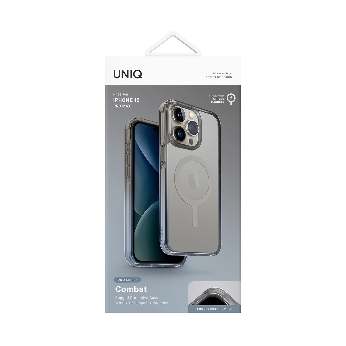 Foto 3 | Funda para iPhone 15 Pro Max Magsafe Máxima Protección Bicolor