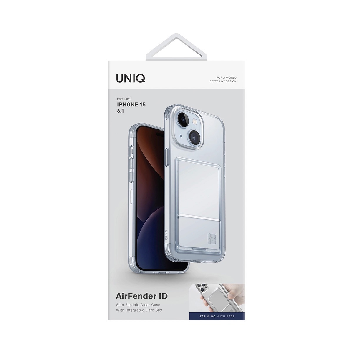 Foto 7 pulgar | Funda para iPhone 15 Transparente con Tarjetero