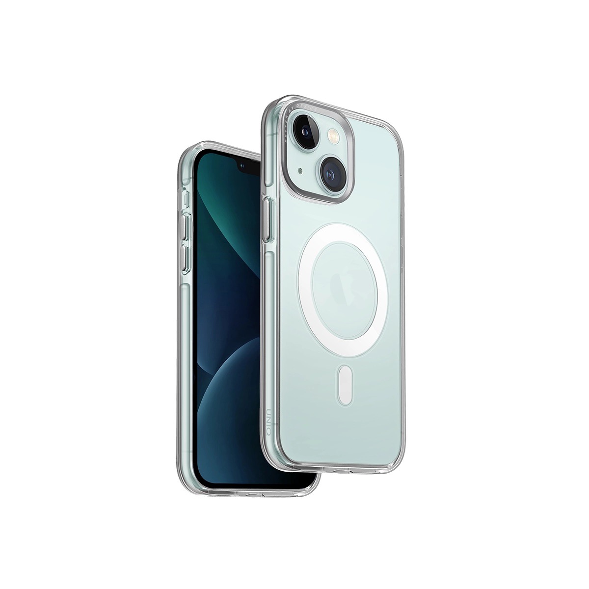 Foto 2 pulgar | Funda para iPhone 15 Magsafe Transparente Aluminio