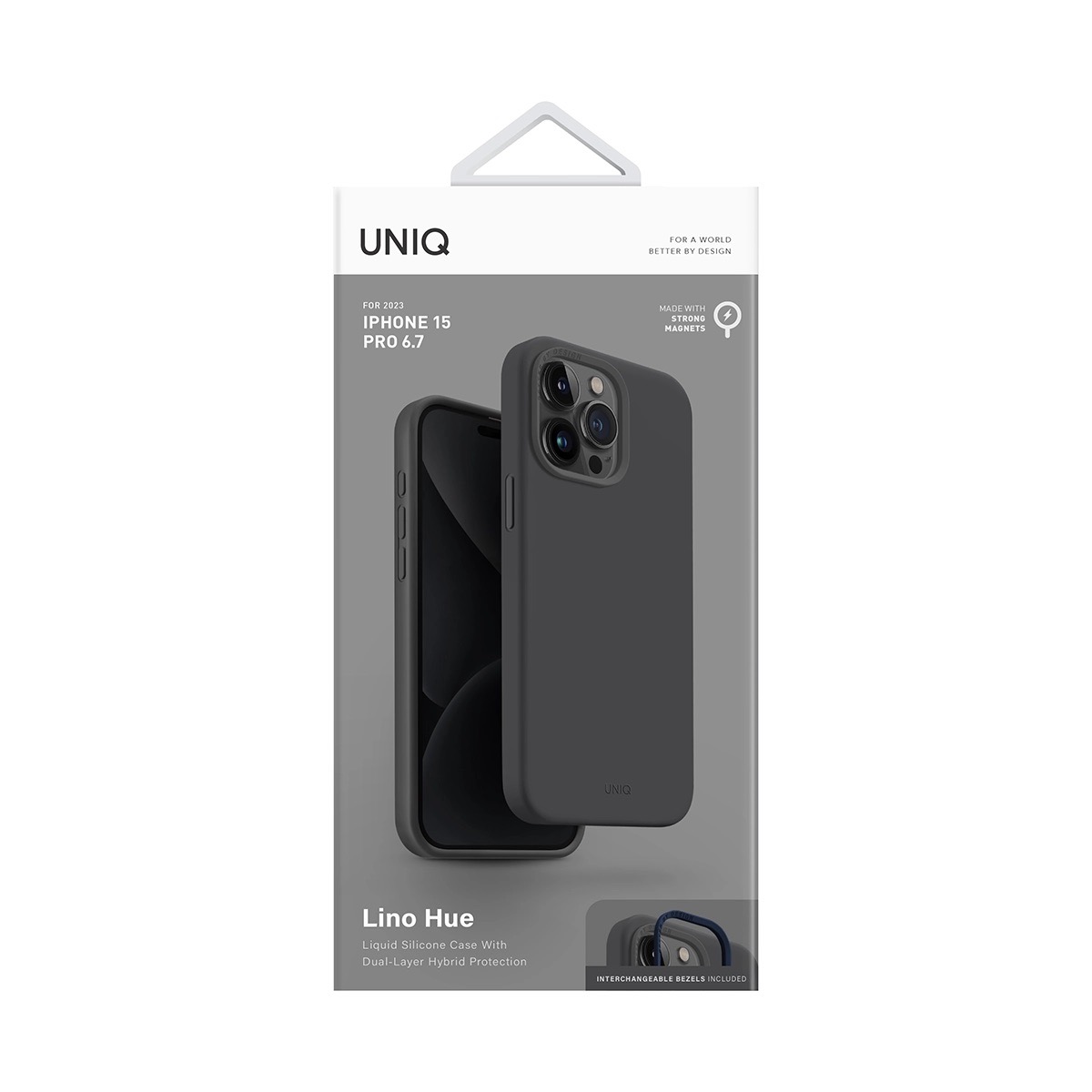 Foto 6 pulgar | Funda Para Iphone 15 Pro Max Gris Lino (magclick™) De Uniq