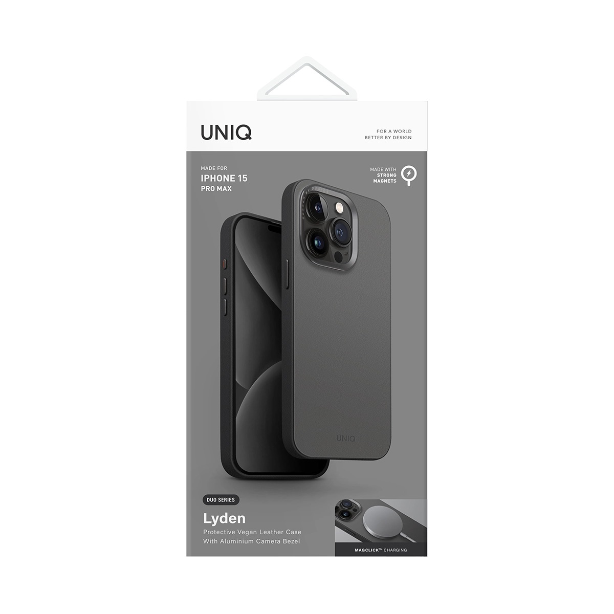 Foto 5 pulgar | Funda Para Iphone 15 Pro Max Gris Oscuro | Negro Lyden Duo (magclick™) De Uniq
