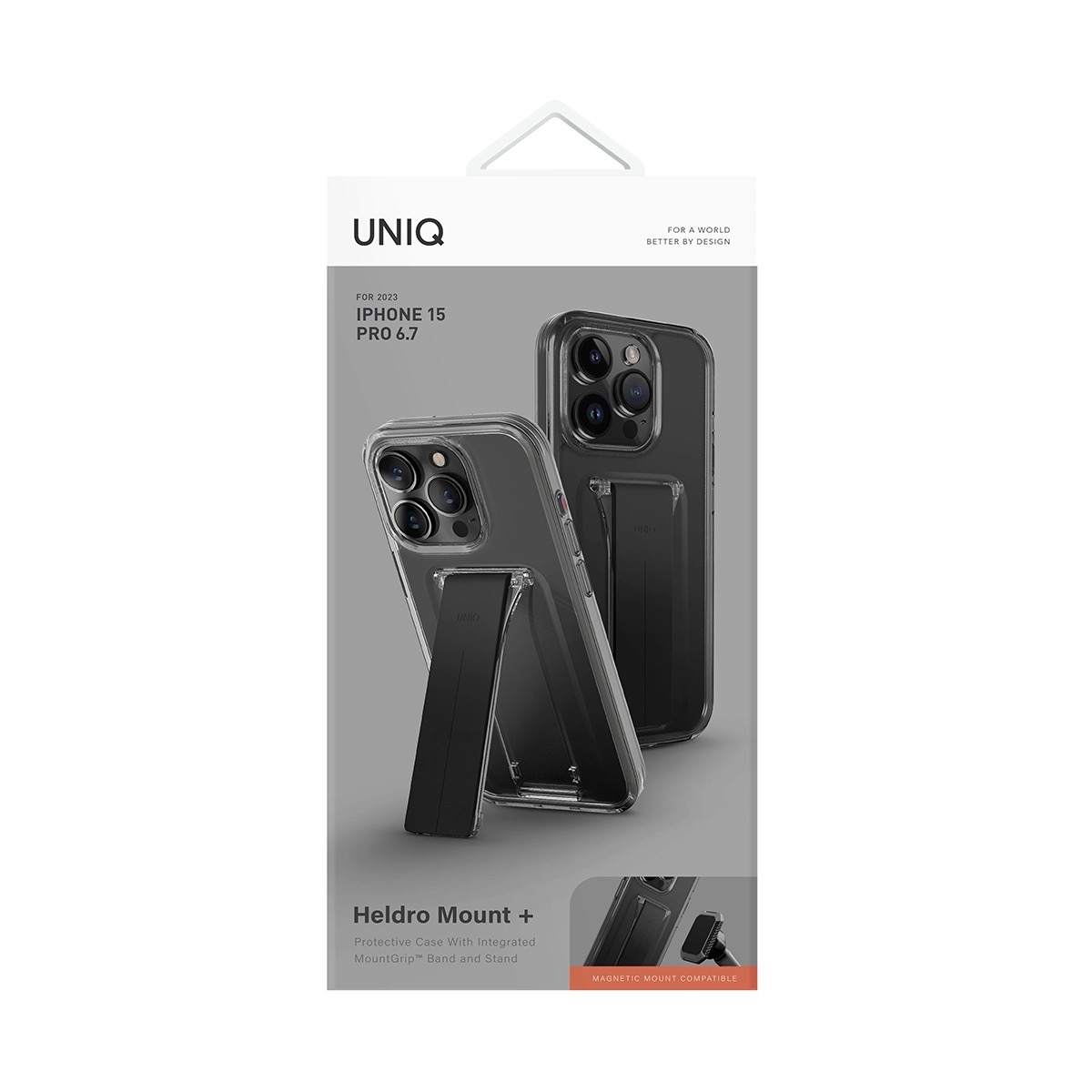Foto 7 | Funda Para Iphone 15 Pro Max Humo Heldro Mount+ De Uniq