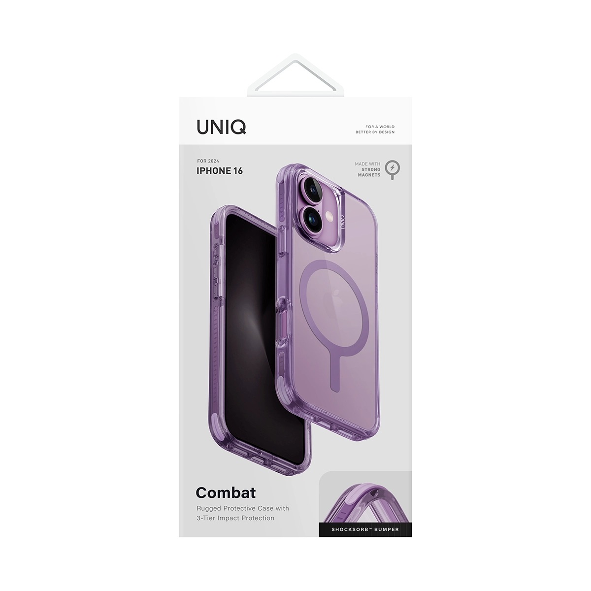 Foto 6 pulgar | Funda Para Iphone 16 Rosa Uva Combat (magclick™) De Uniq